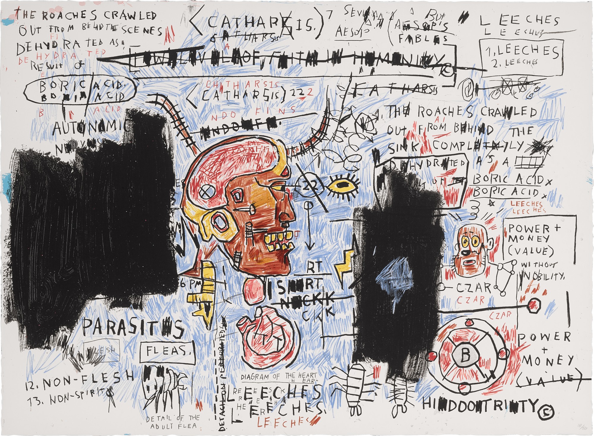 After Jean-Michel Basquiat — Leeches