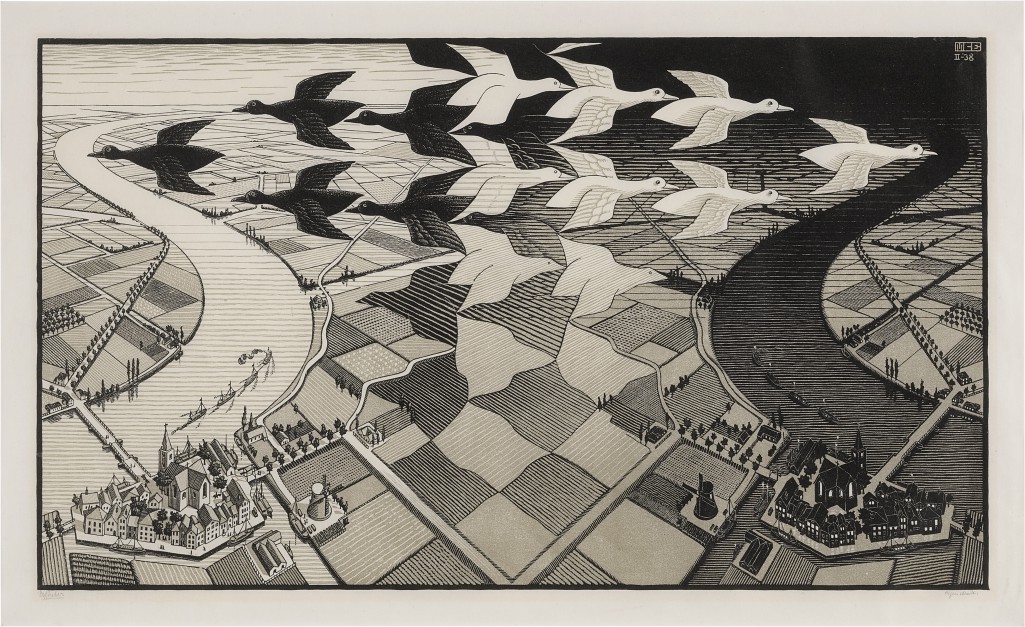 M. C. Escher — Day and Night (Bool 303)