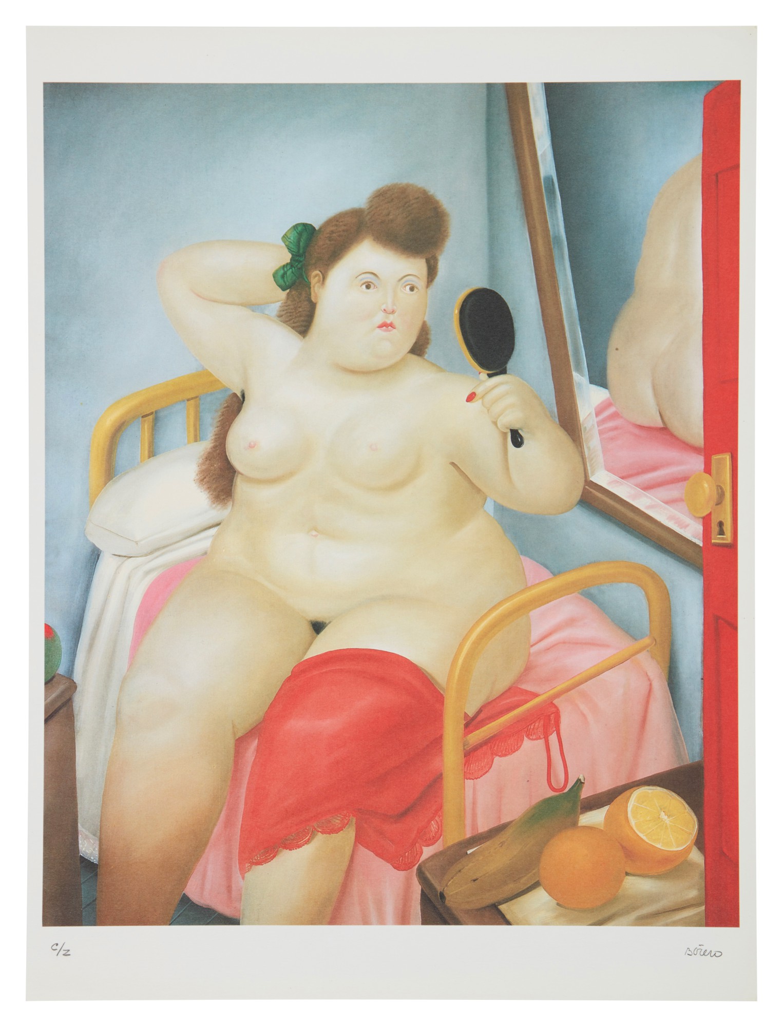 After Fernando Botero — La Toilette; Three Musicians and Family Group