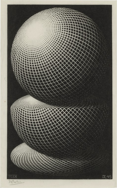 M. C. Escher — Three Spheres I (Bool 336)