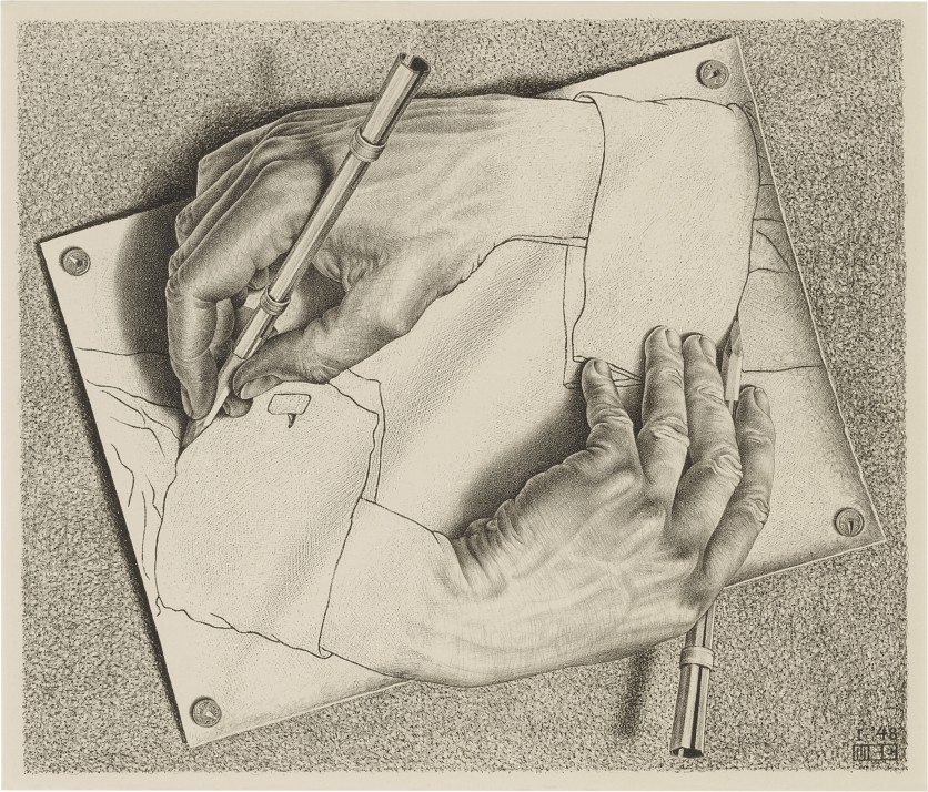 M. C. Escher — Drawing Hands (Bool 355)