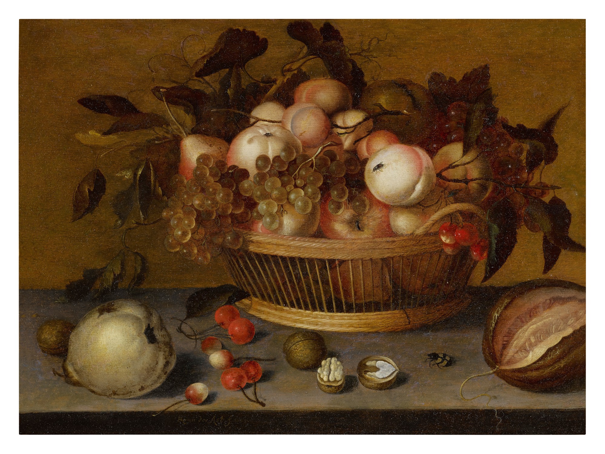 Attributed to Jan Davidsz. de Heem — Still Life of a basket of fruit