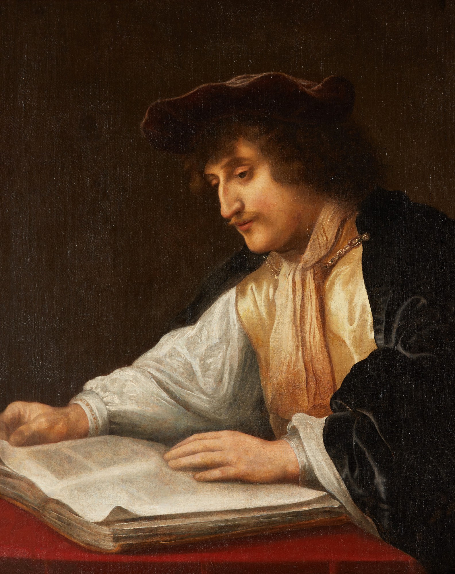 Sir Godfrey Kneller — Portrait of a gentleman at a table