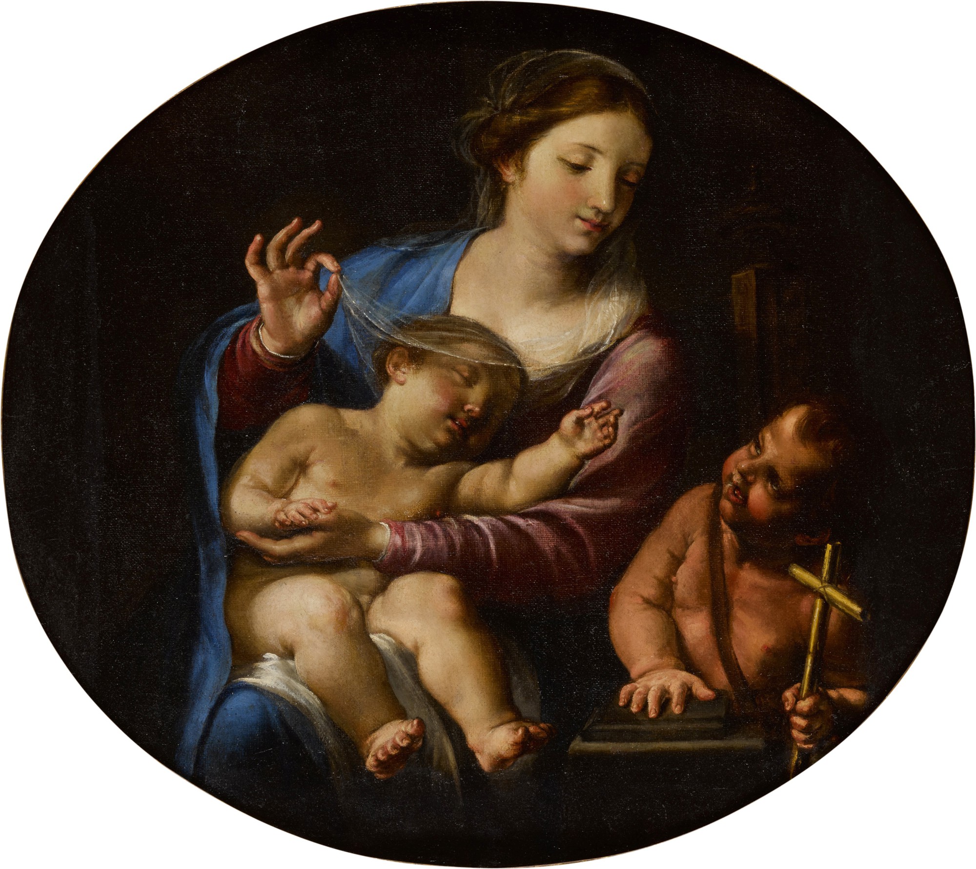 Angelo Caroselli — Madonna and Child with the Infant Saint John the Baptist