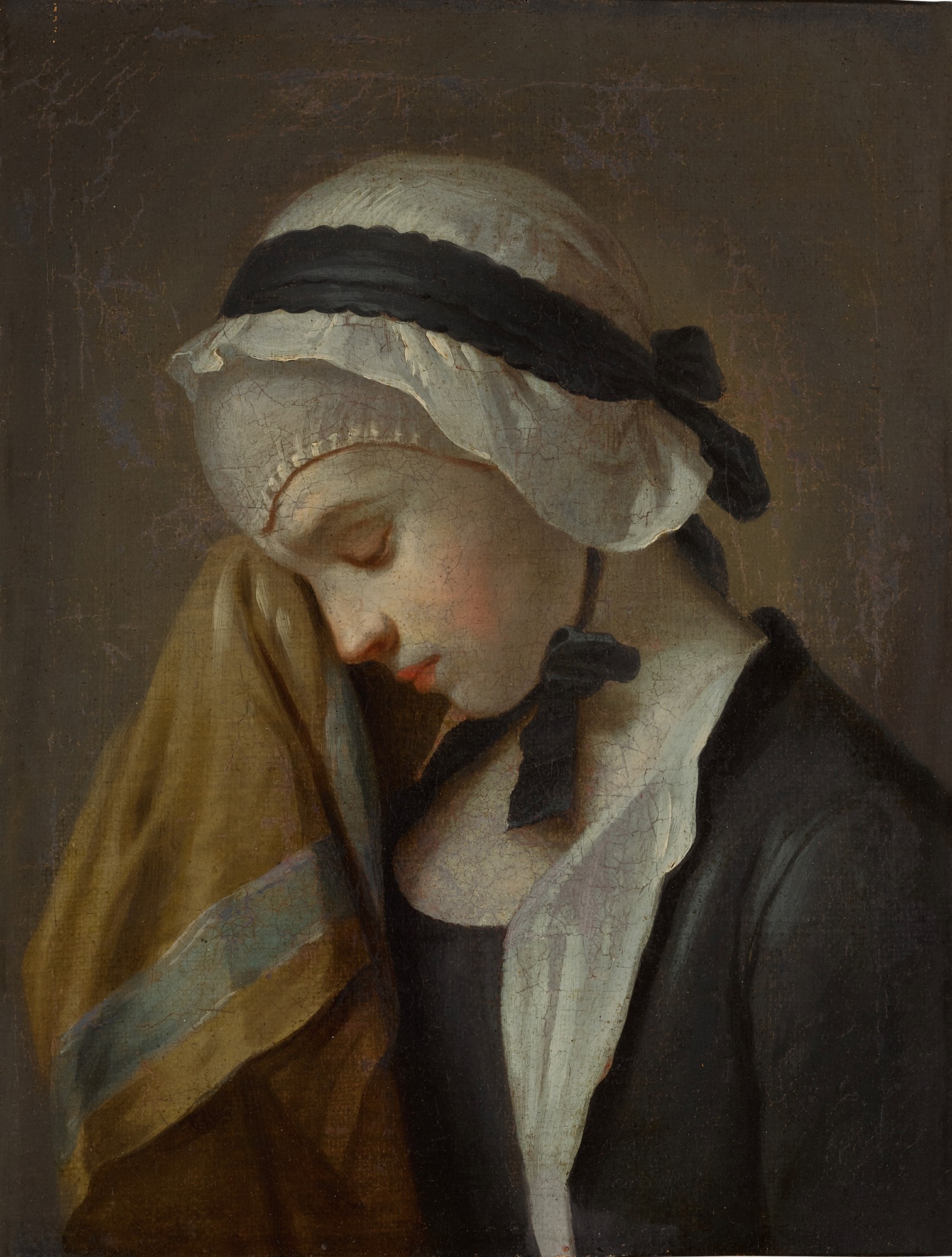 Follower of Pietro Antonio Rotari — Young woman crying