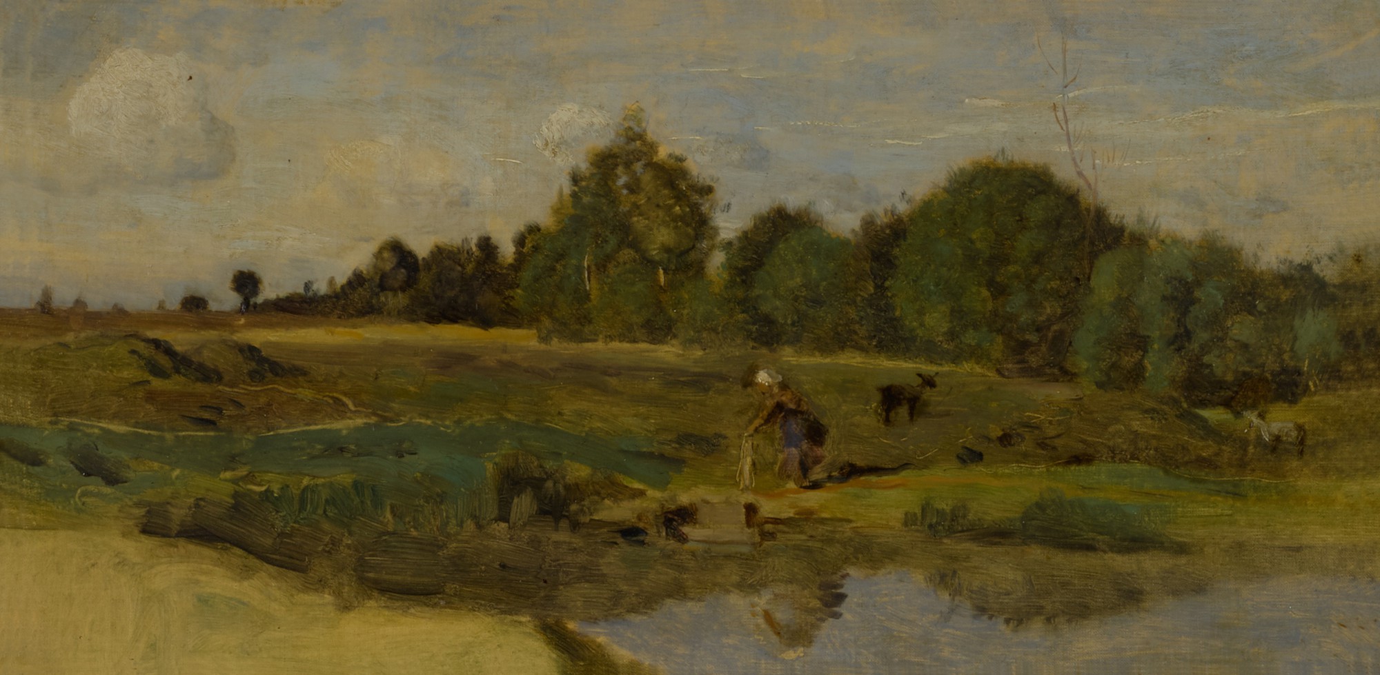 Jean-Baptiste-Camille Corot — Prairies dans la Sarthe