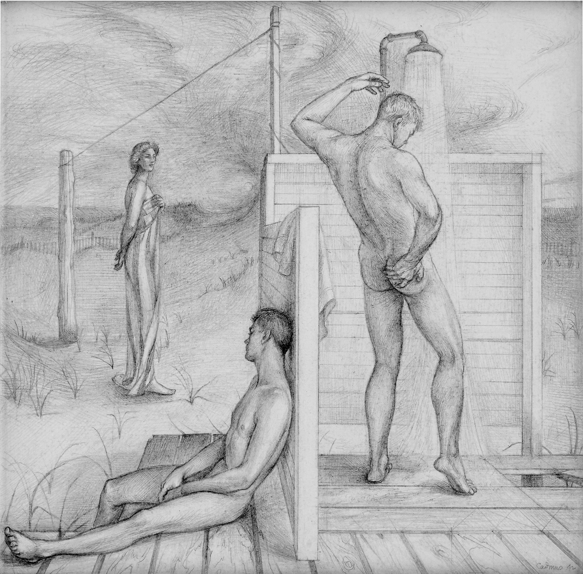 Study for "The Shower"