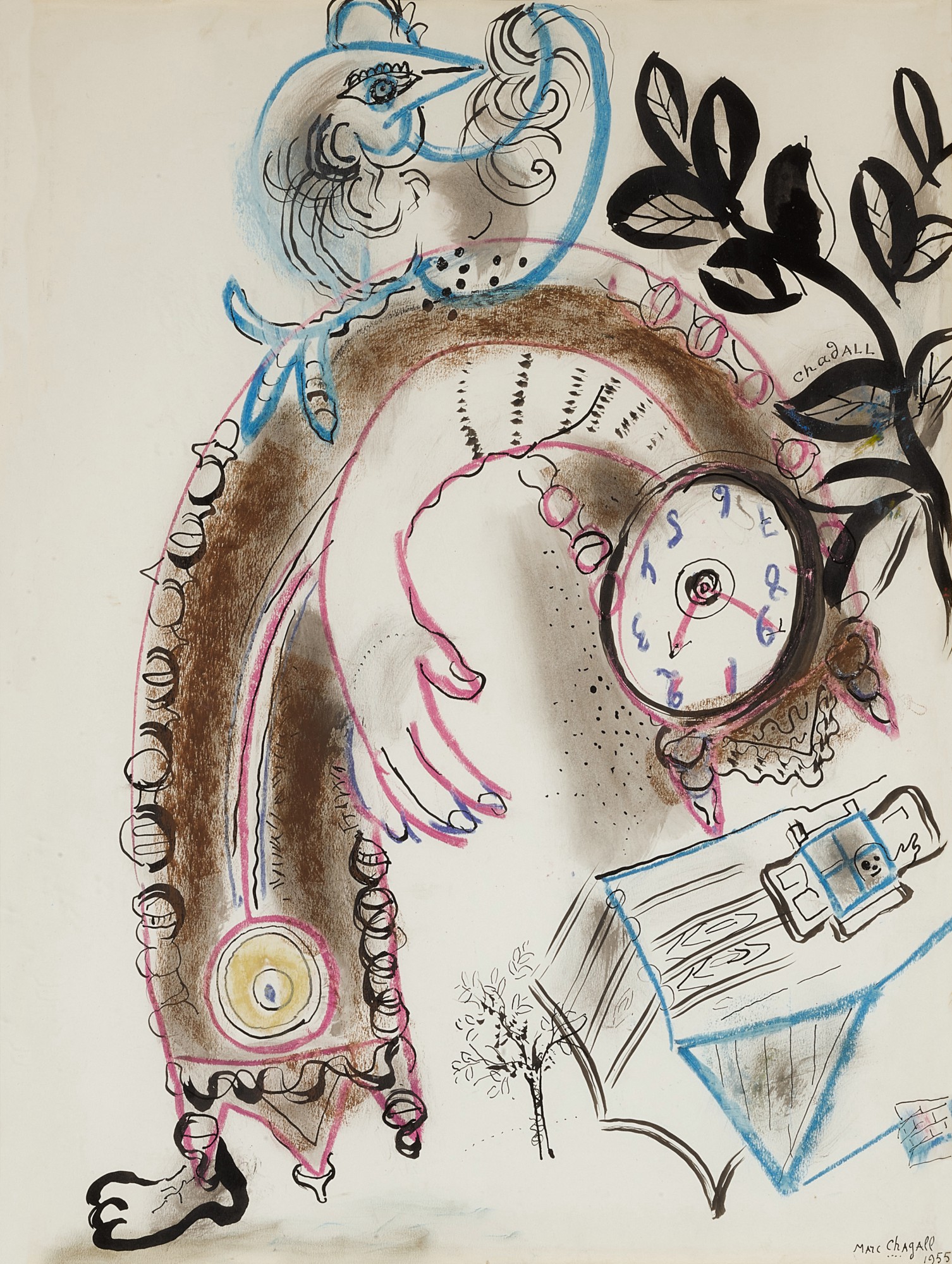 Marc Chagall — Pendule fantastique