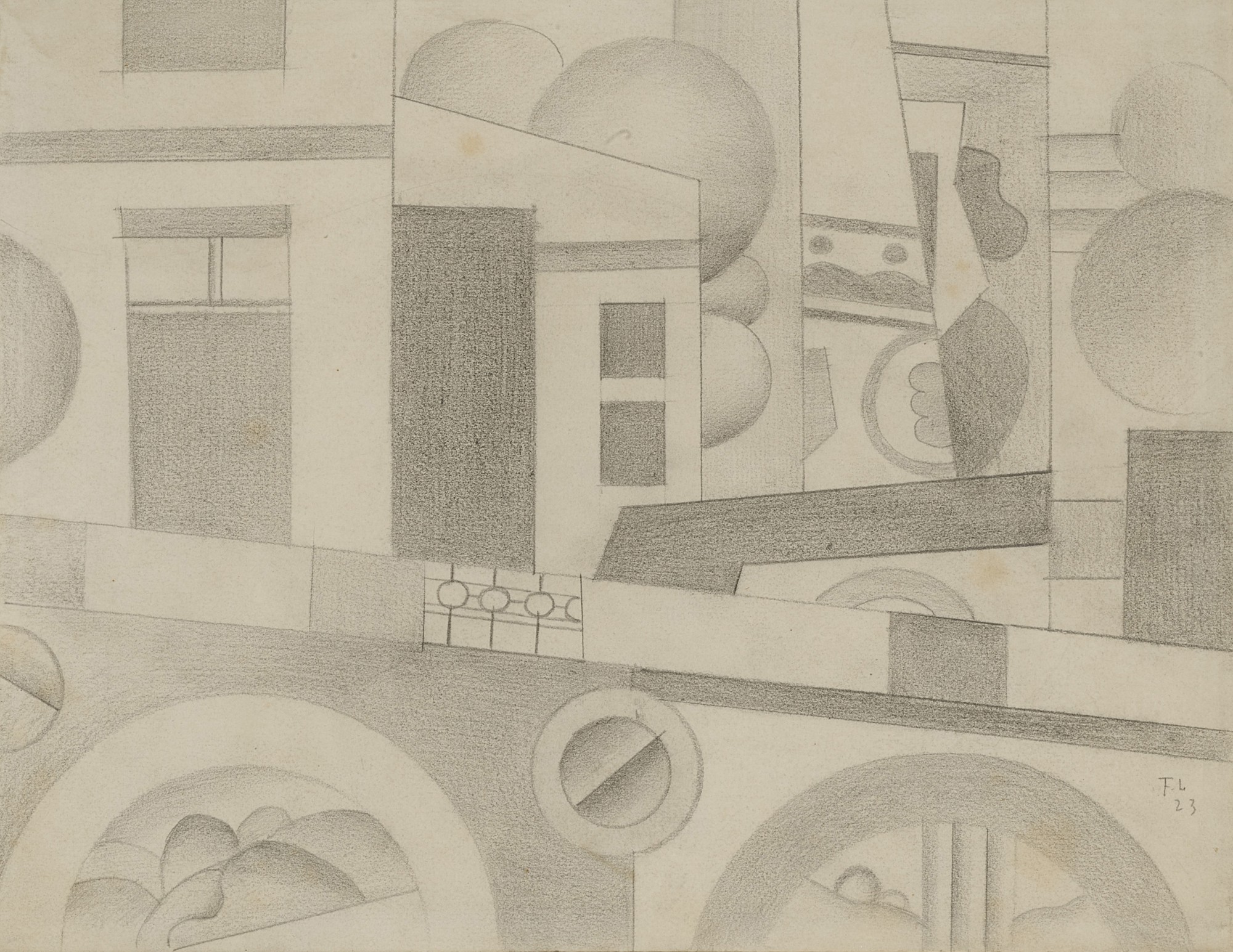 Fernand Léger — Étude pour “Le Remorqueur” (Architecture-Paysage)