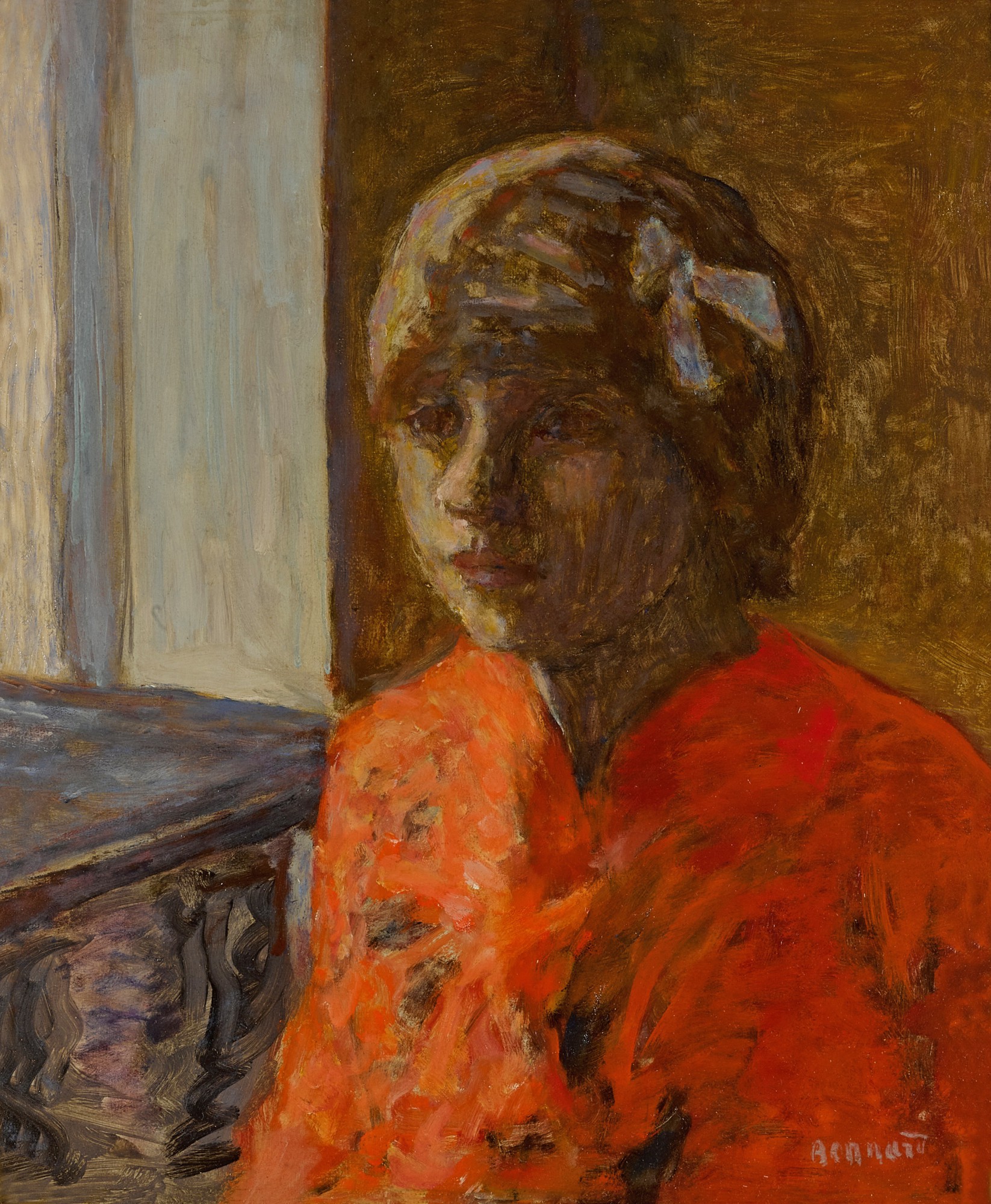 Pierre Bonnard — Torse ou Marthe Bonnard en corsage rouge