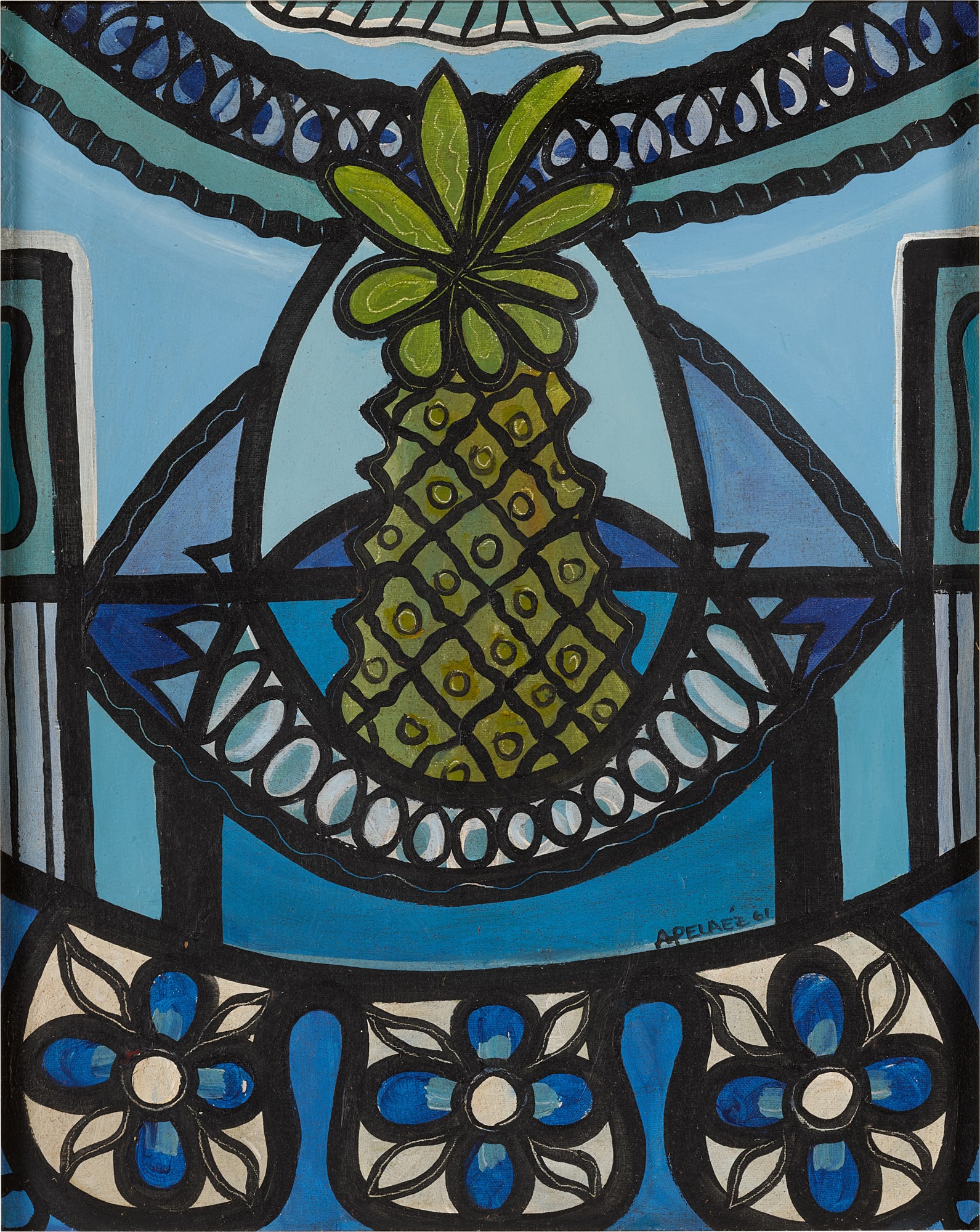 Naturaleza muerta con piña