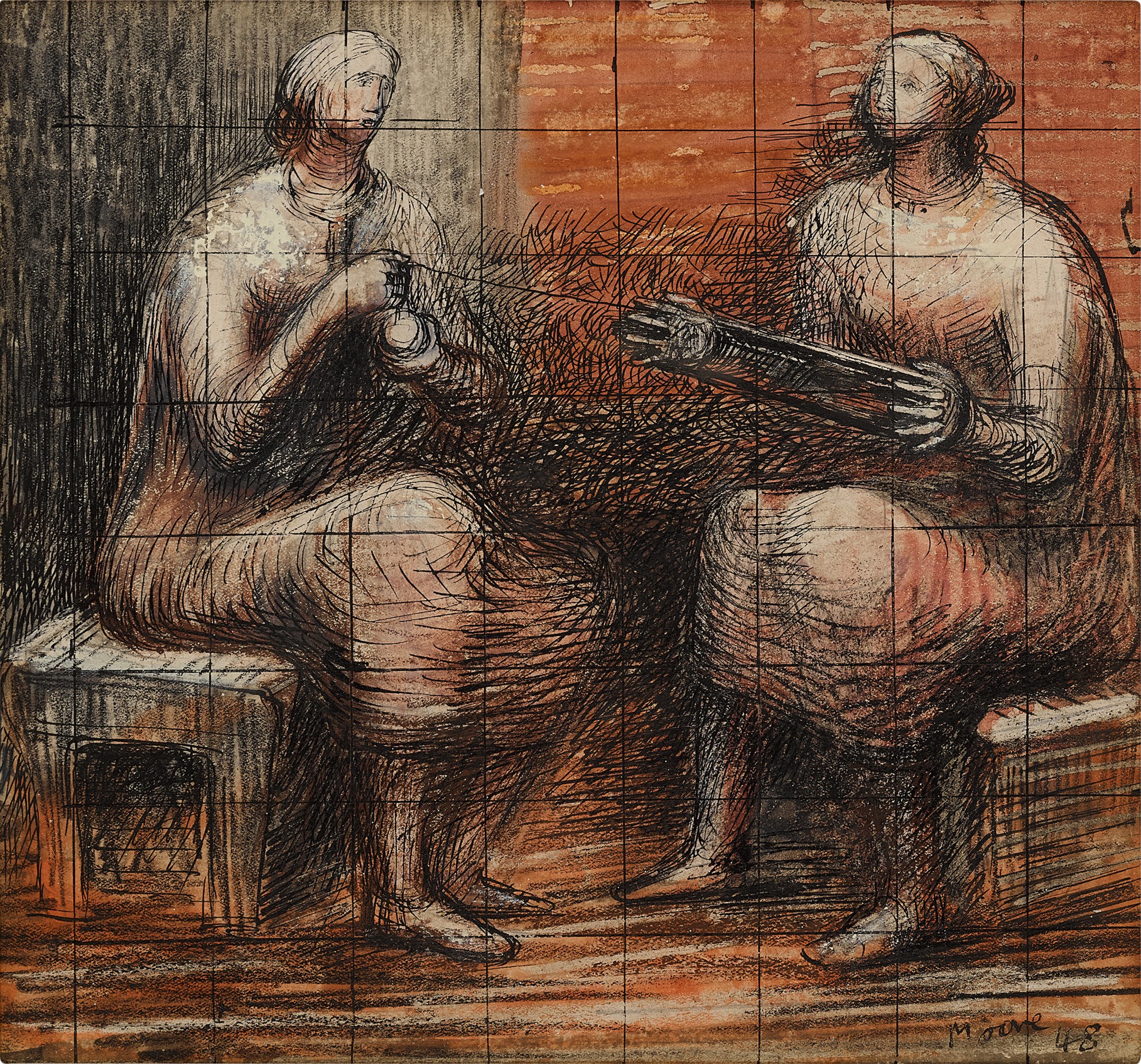 Henry Moore — Women Winding Wool