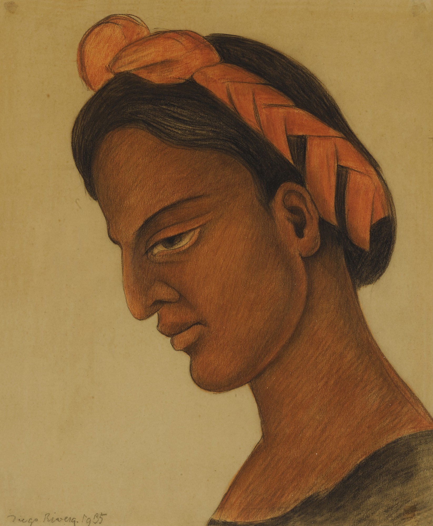 Diego Rivera — Perfil de tehuana