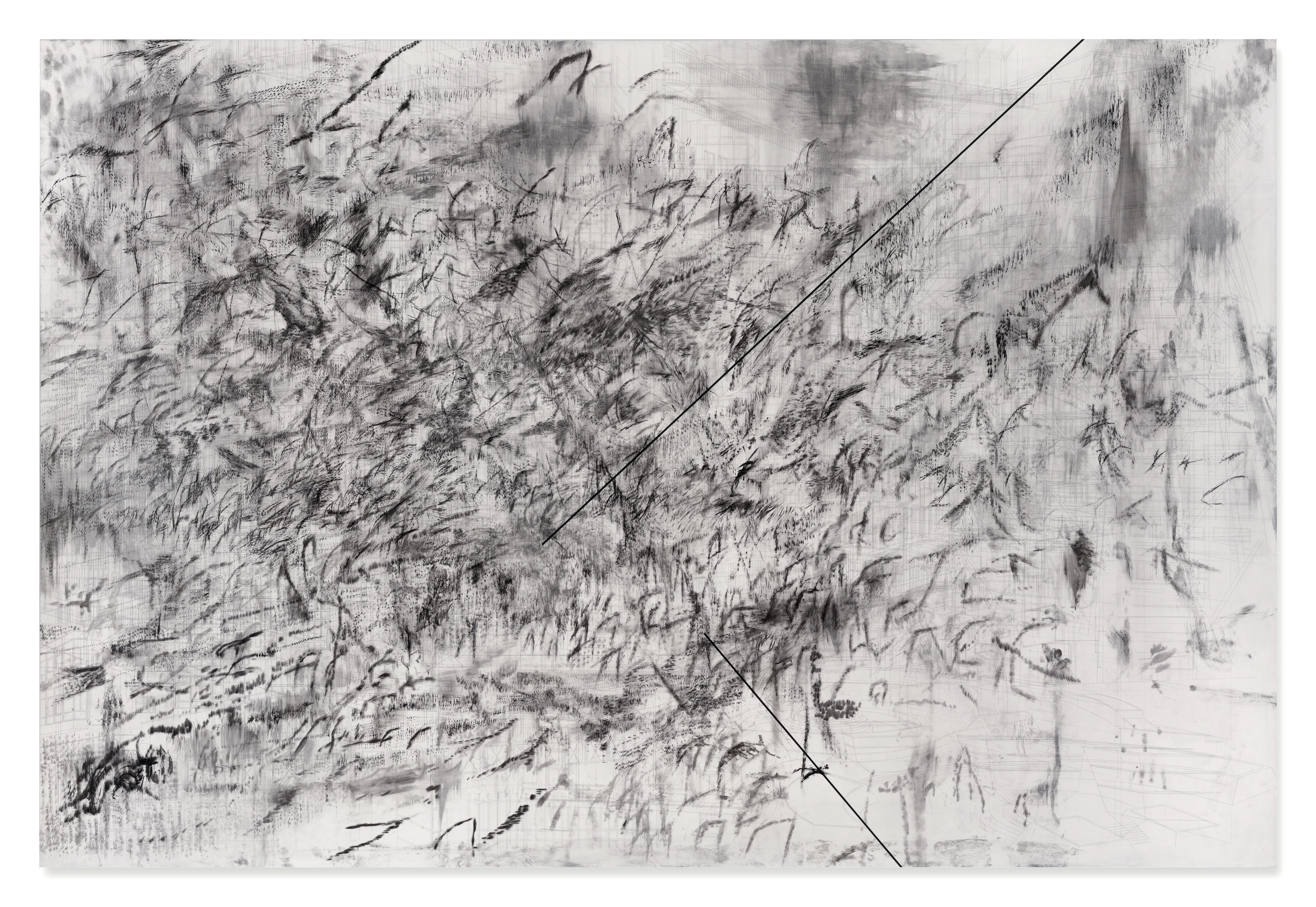 Julie Mehretu — Emergent Algorithm (Manara Circle, Palestine)