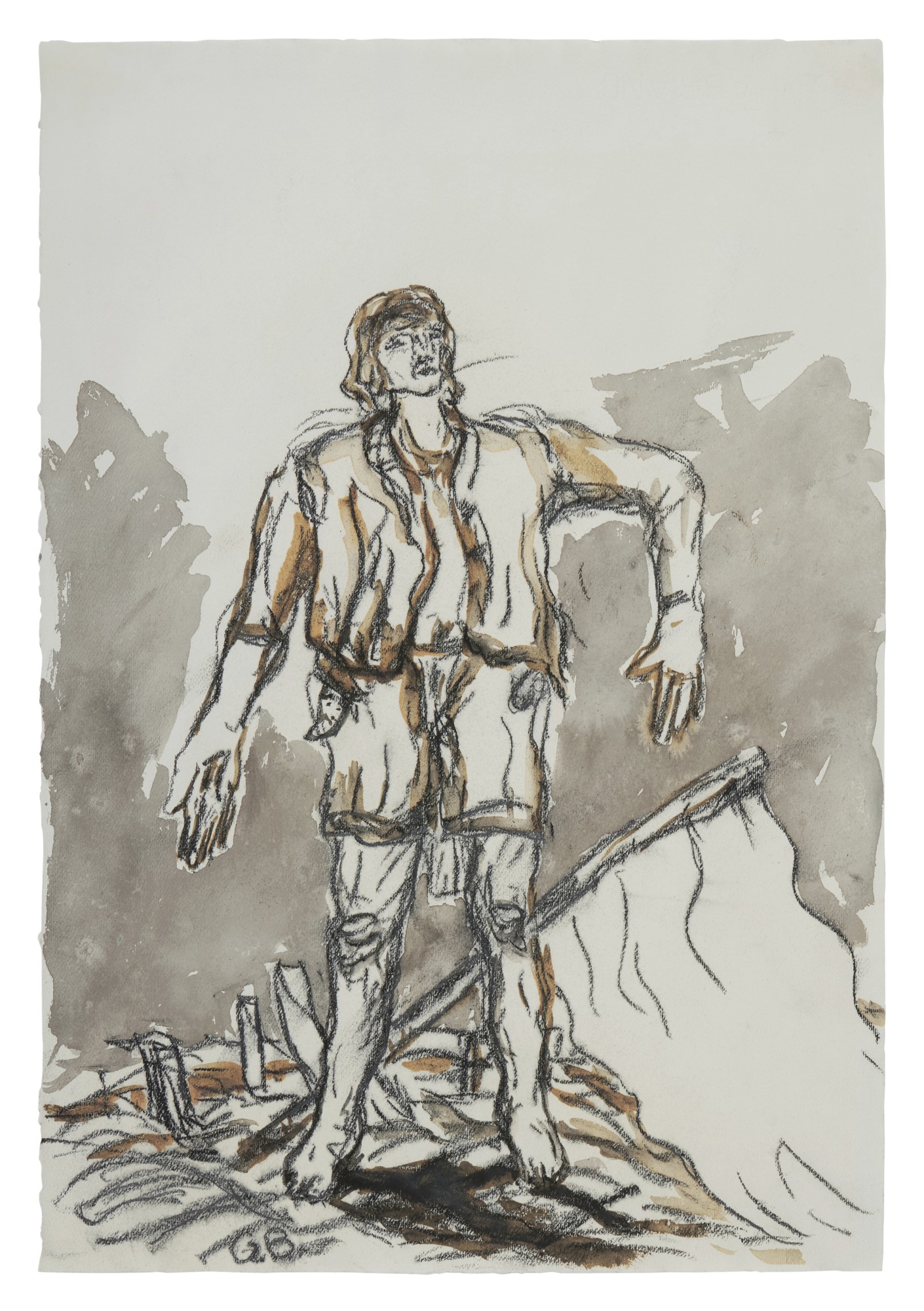 Georg Baselitz — Ein neuer Typ (Held mit Fahne) [A new Type (Hero with Flag)]