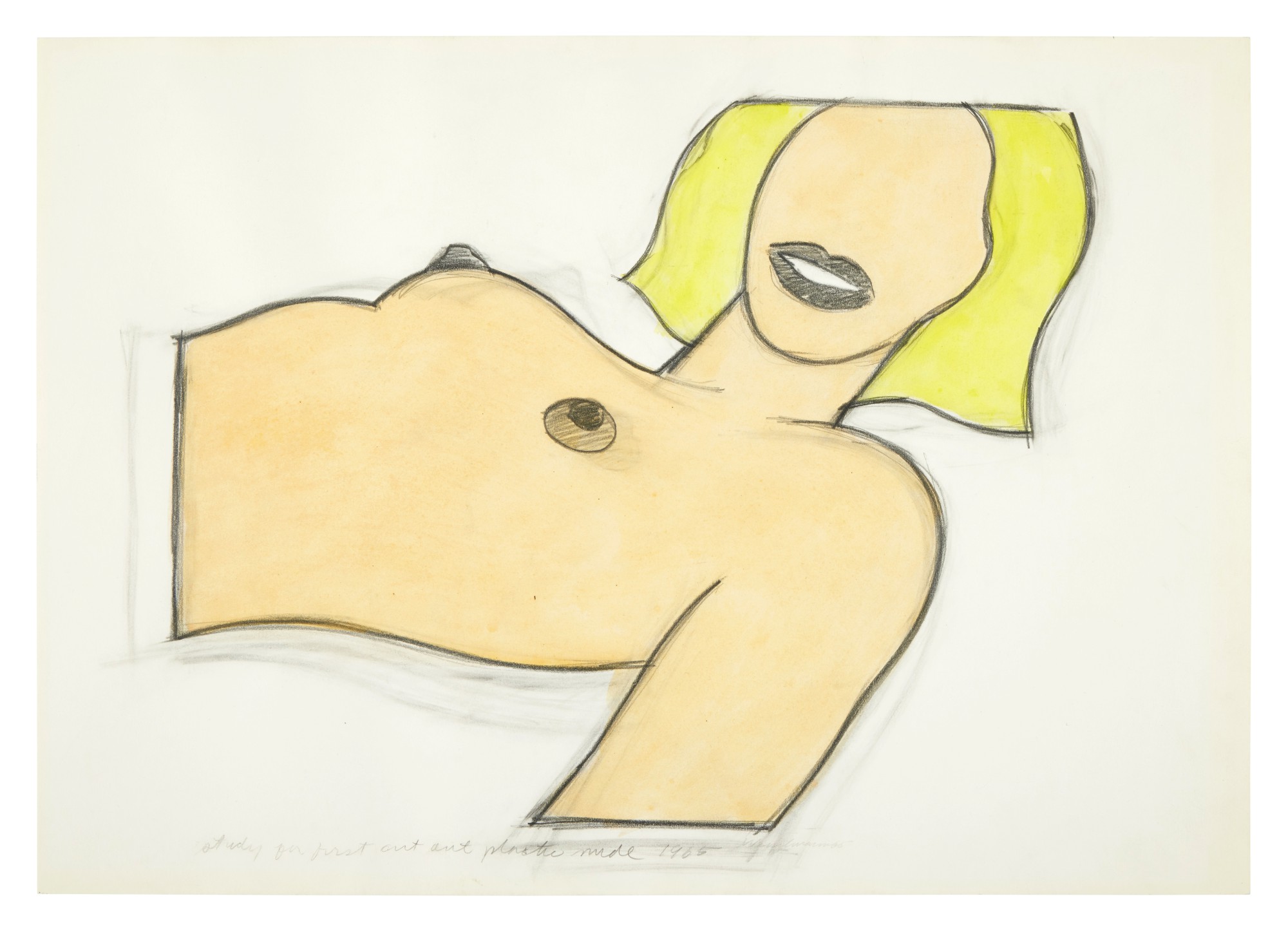 Tom Wesselmann — Study for First Cut-Out Plastic Nude