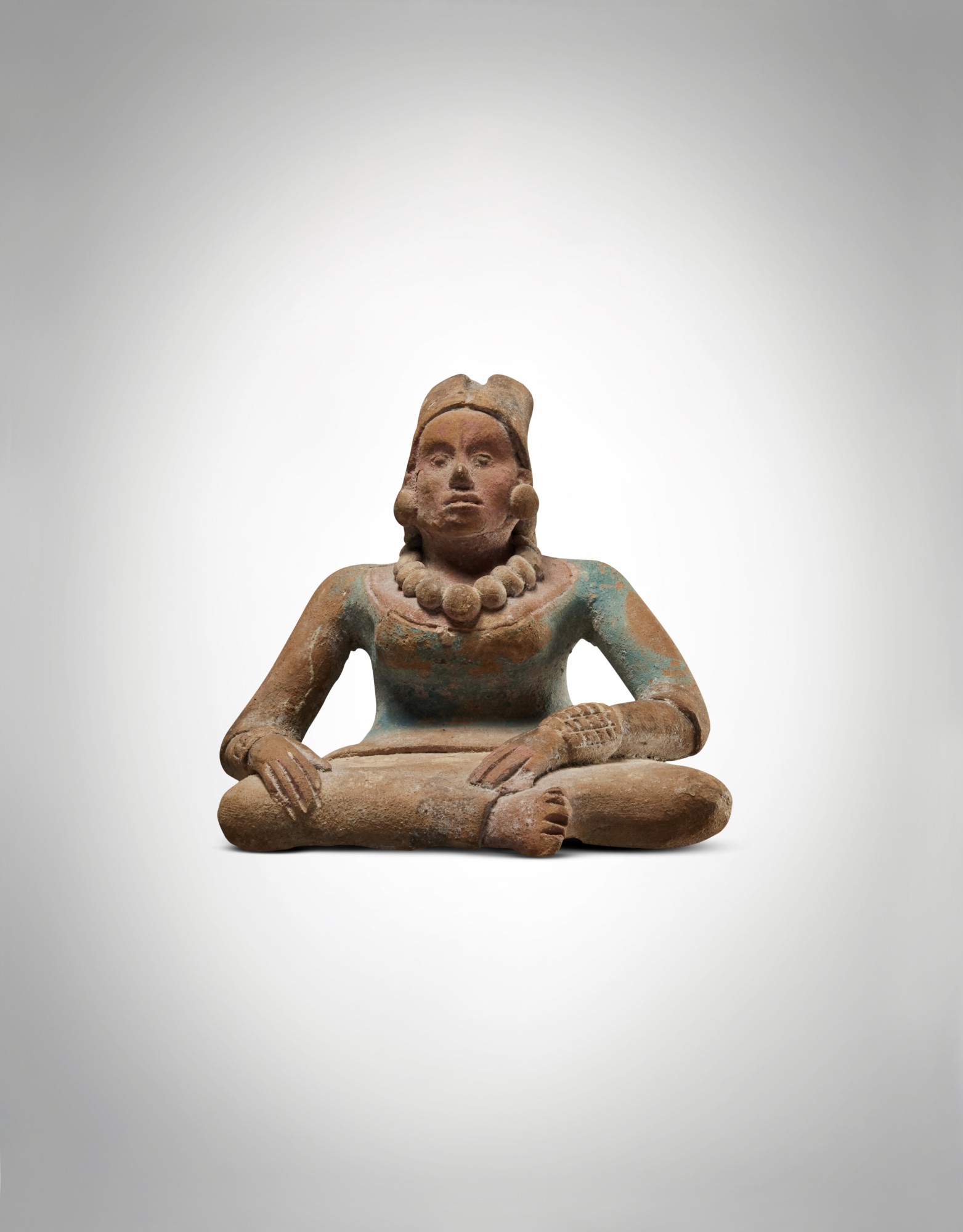 Maya Seated Female Figure, Jaina, Late Classic, circa 550 - 950 AD — Maya Seated Female Figure, Jaina, Late Classic, circa 550 - 950 AD