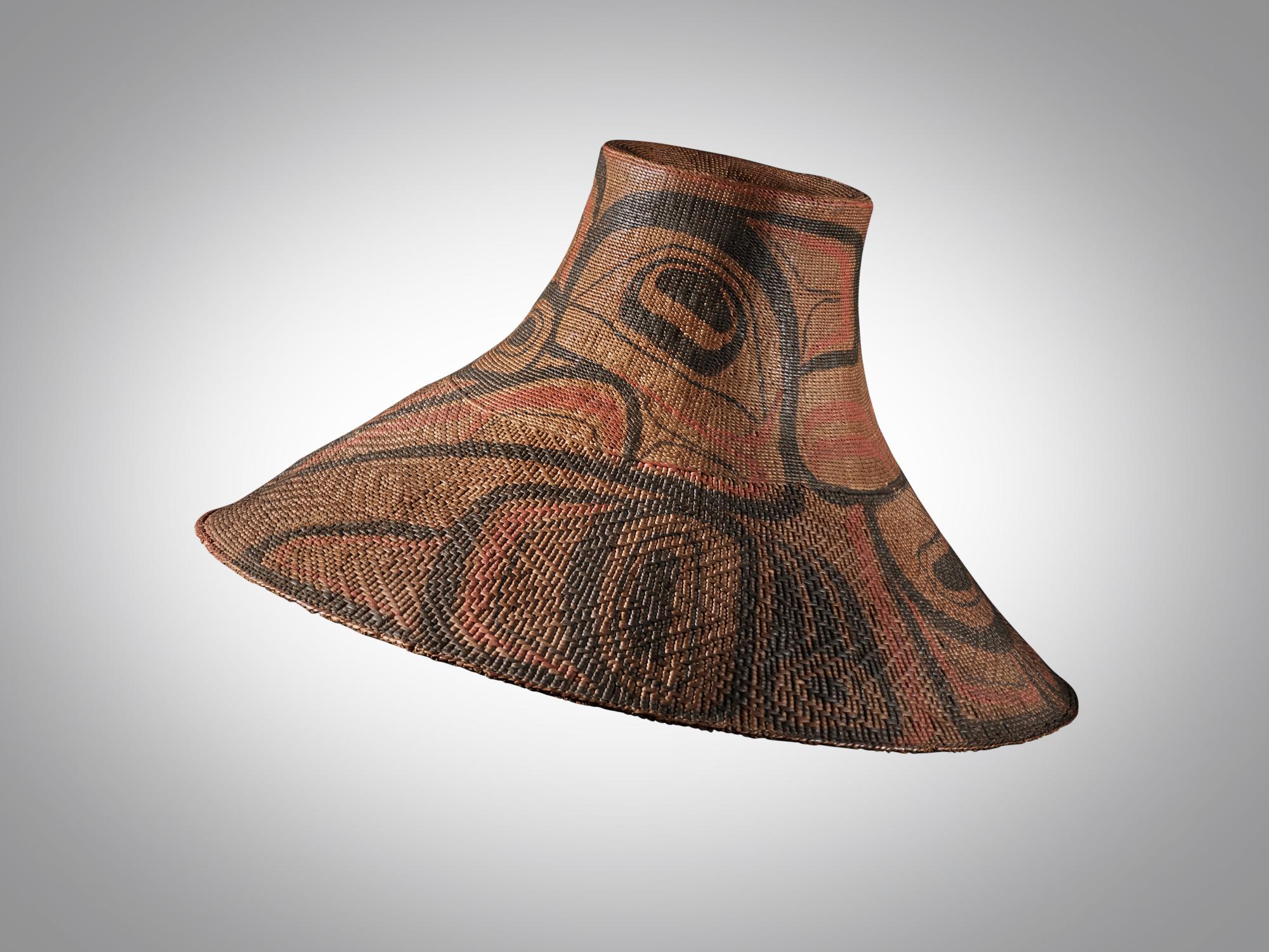 Haida or Haisla Painted Spruce Root Hat — Haida or Haisla Painted Spruce Root Hat