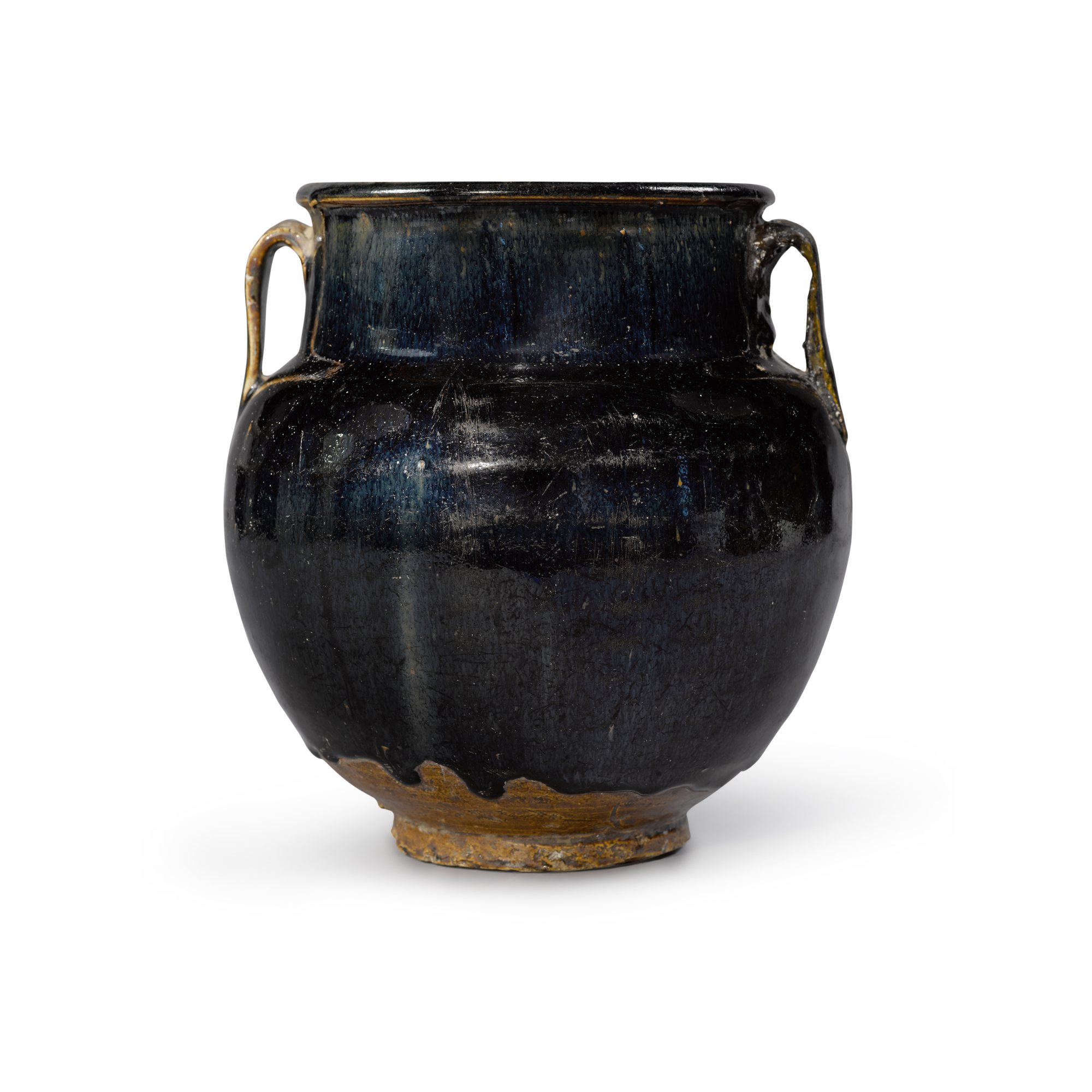A black-glazed handled jar — A black-glazed handled jar, Northern Song / Jin dynasty| 北宋 / 金 黑釉雙繫罐