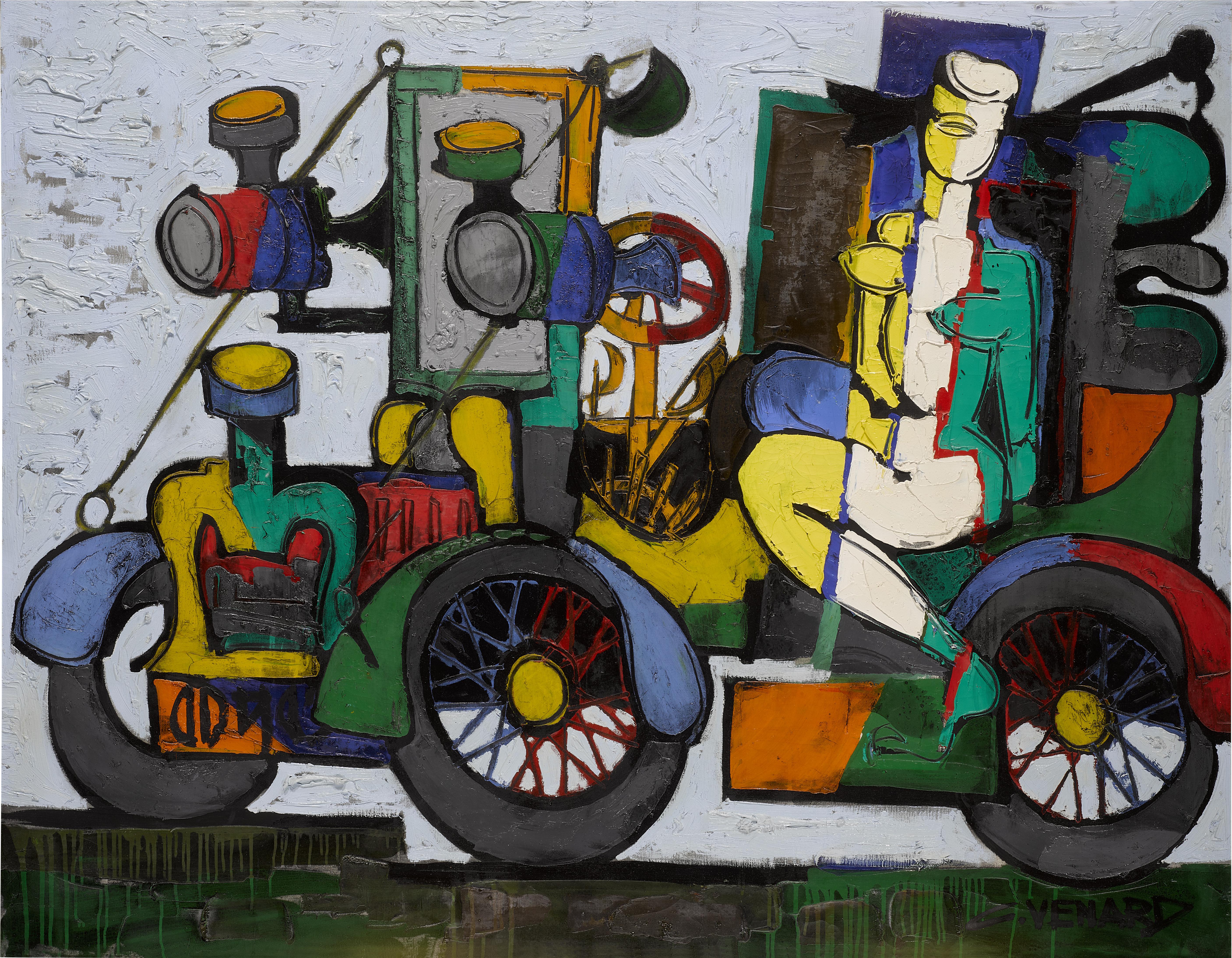 Claude Venard — Femme sur tracteur