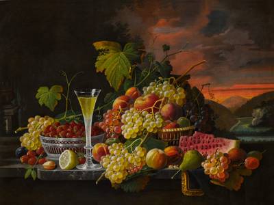 Still Life: Wine and Fruit