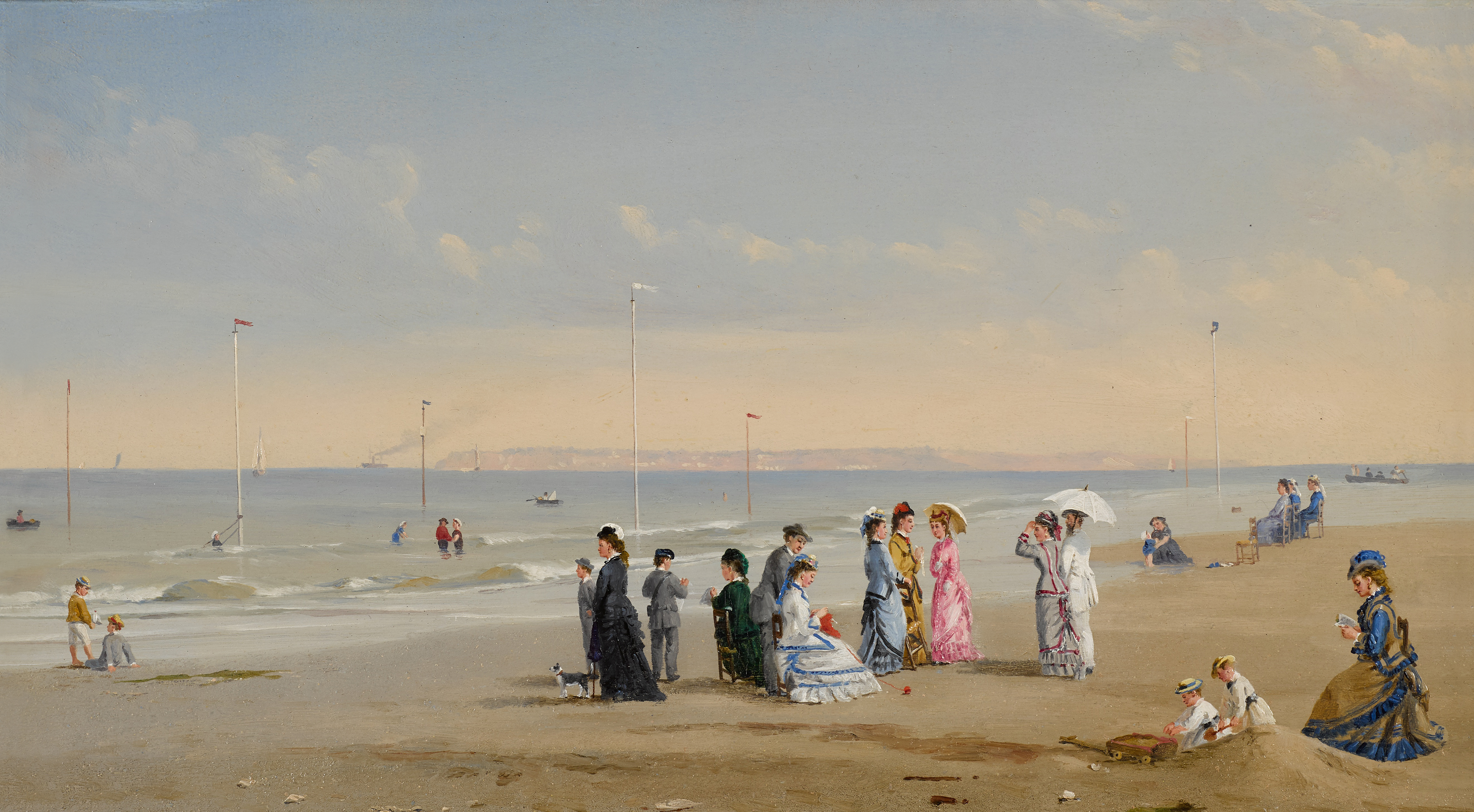 Conrad Wise Chapman — The Beach at Trouville