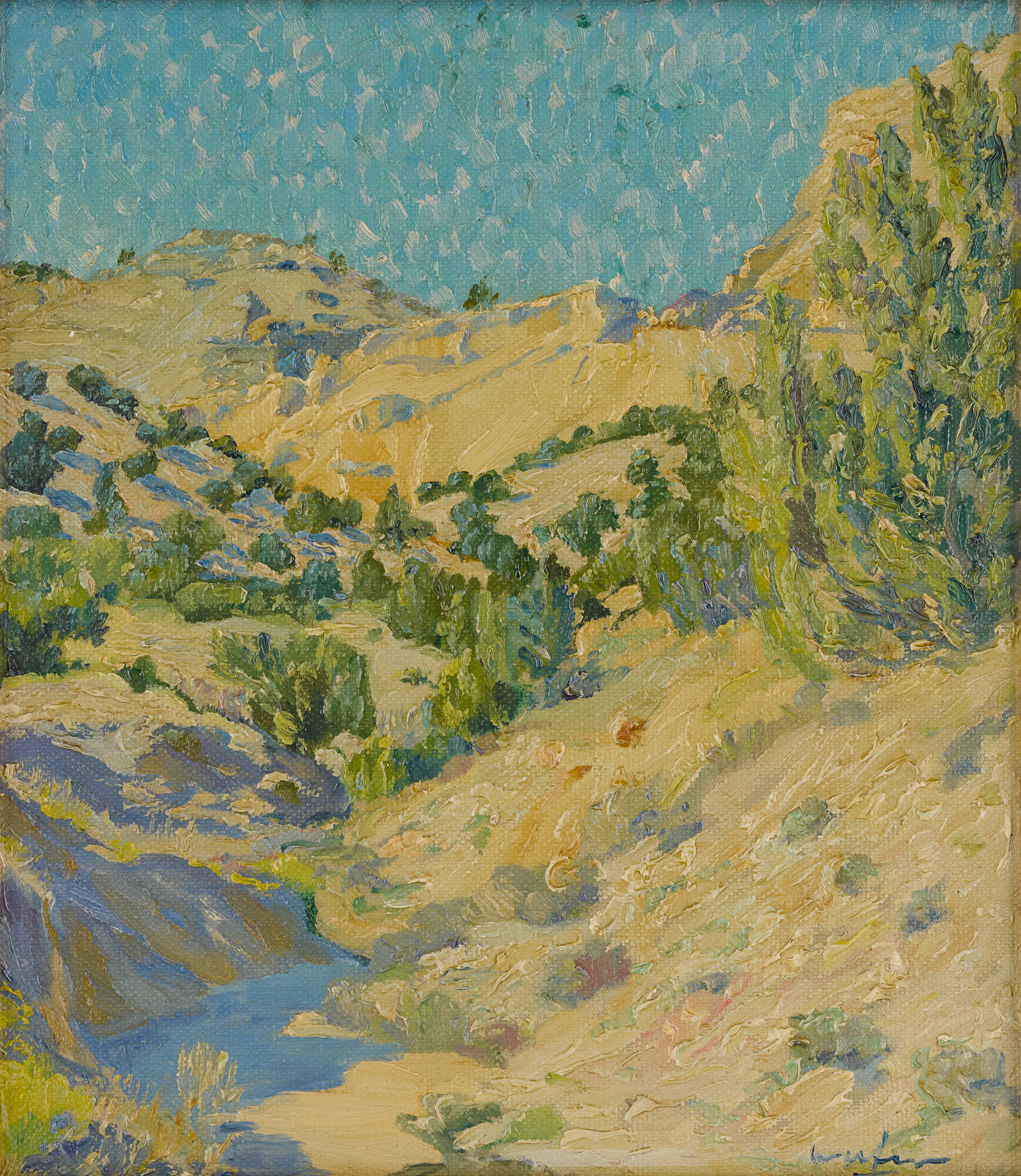 Walter Ufer — Young Pinons, Santa Clara Canyon