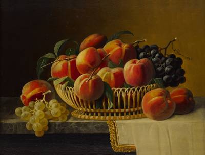 Still Life with Peaches and Grapes