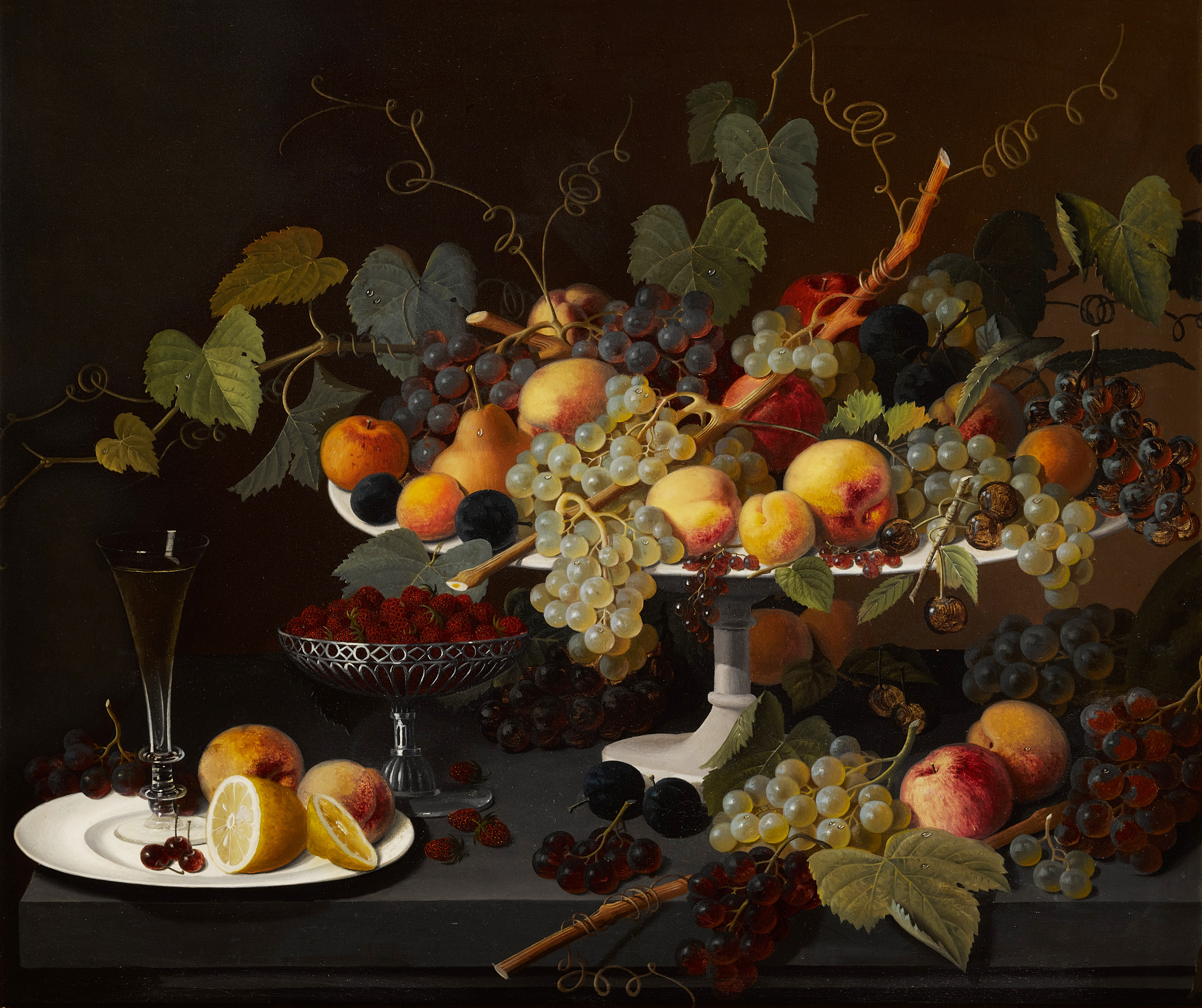 Severin Roesen — Still Life of Fruit