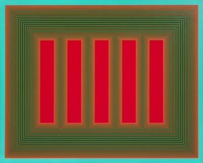 Temple of Deep Red with Turquoise