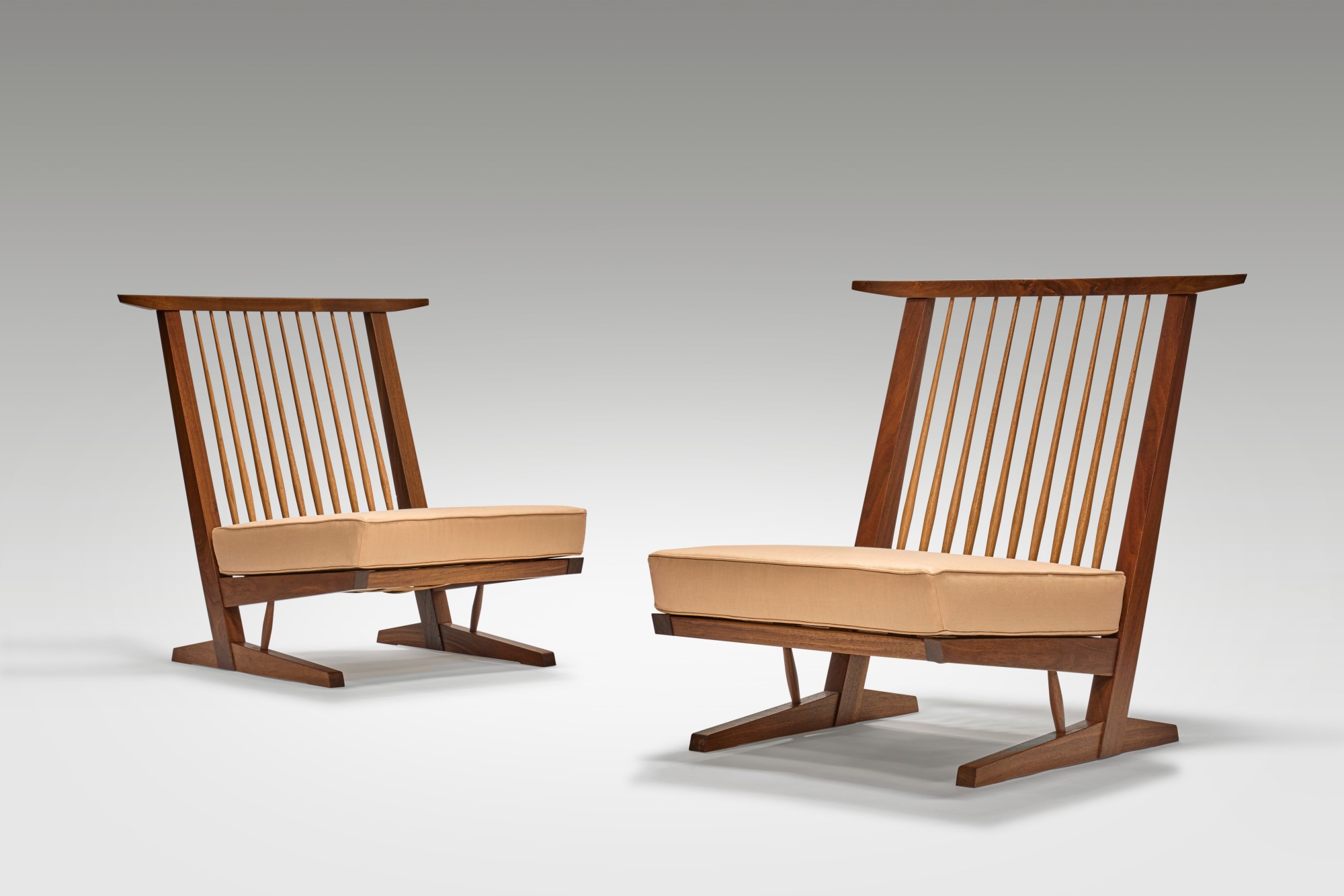 Pair of "Conoid Cushion" Chairs