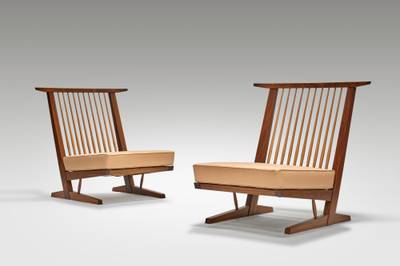 Pair of "Conoid Cushion" Chairs