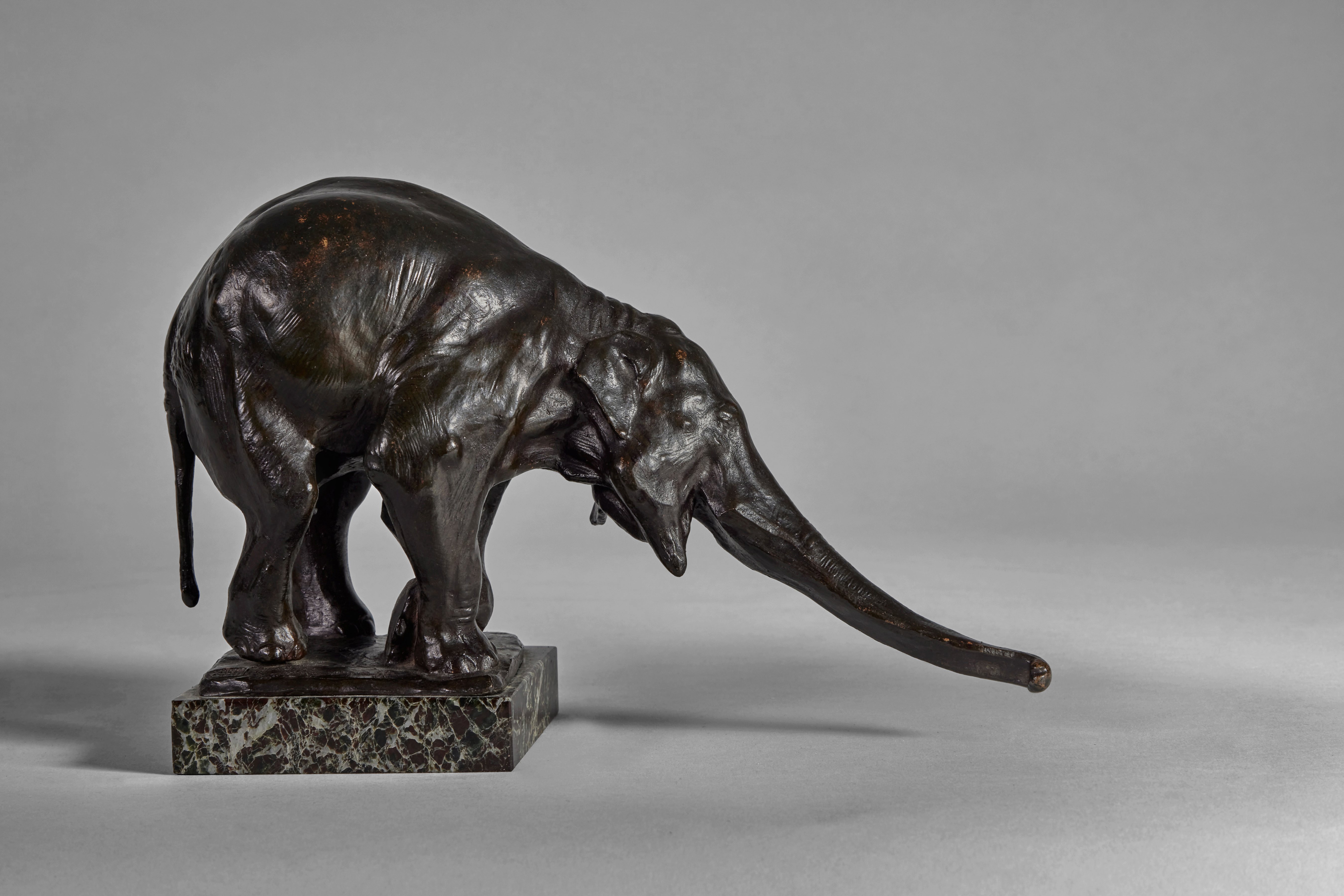 Rembrandt Bugatti — Éléphant d'Asie "Il y arrivera," Petit Modèle