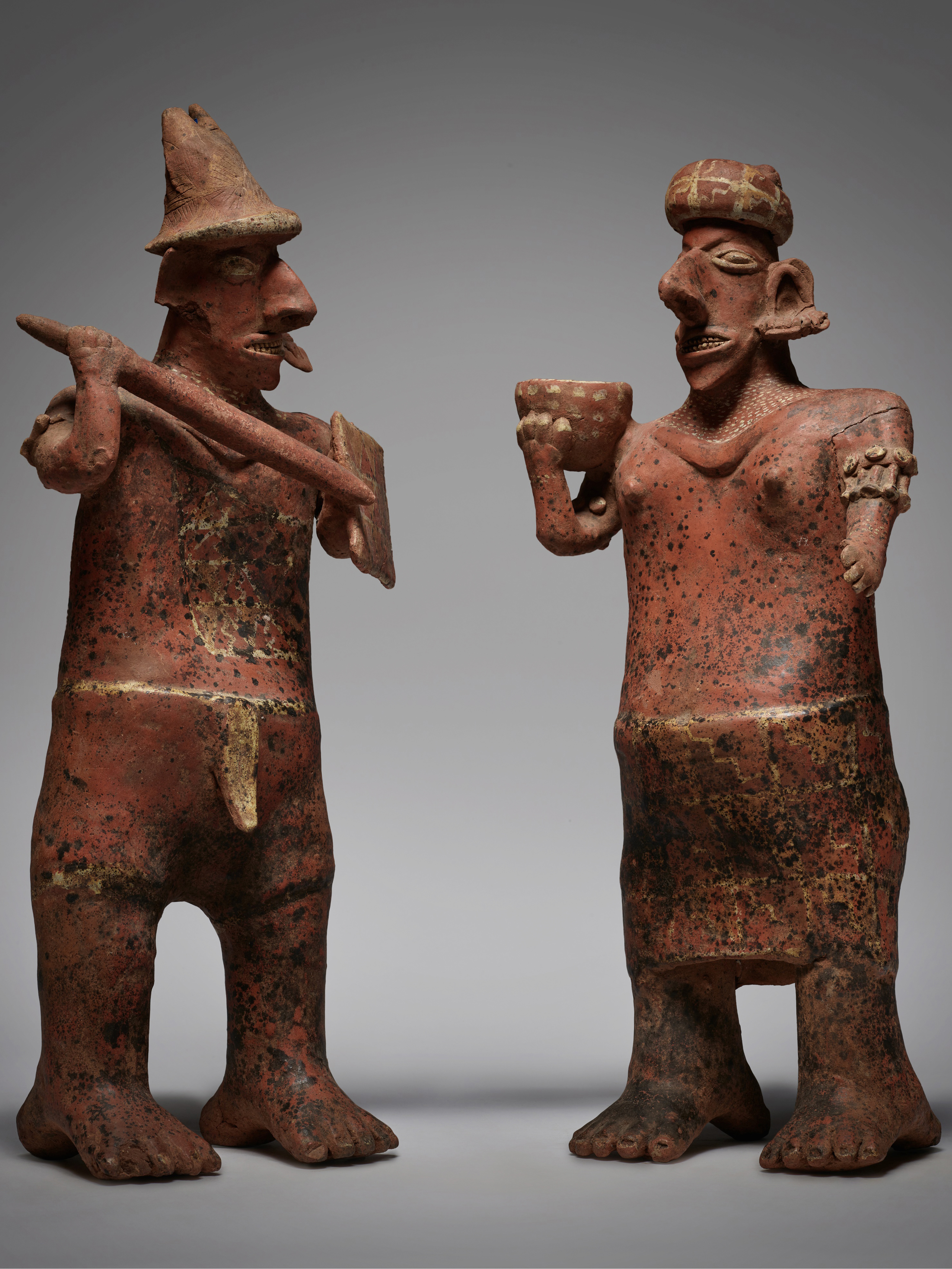 Nayarit Standing Couple, Ixtlán del Río style, Protoclassic, circa 100 BC - AD 250 — Nayarit Standing Couple, Ixtlán del Río style, Protoclassic, circa 100 BC - AD 250
