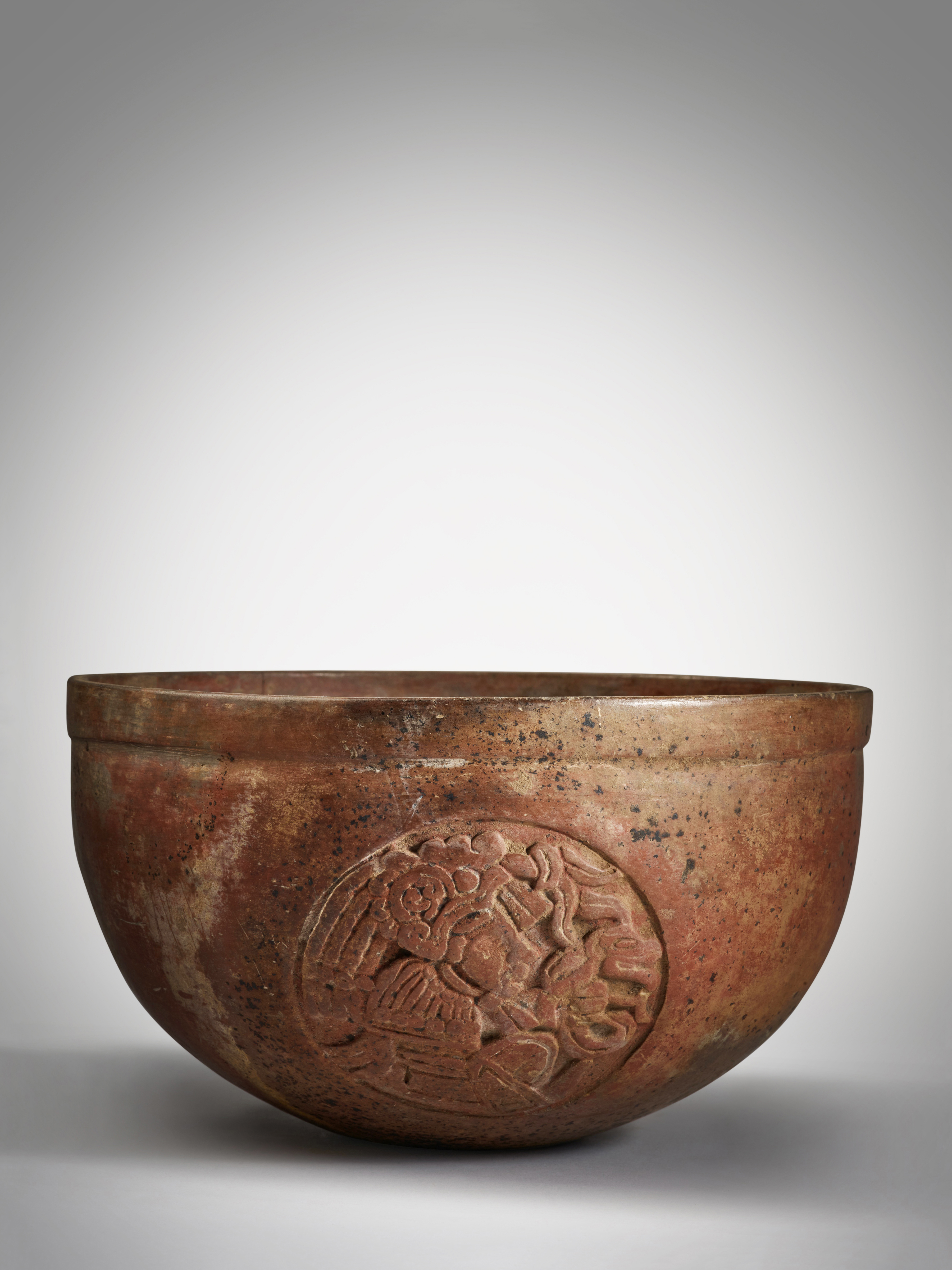 Unknown — Maya Redware Carved Bowl, possibly Gulf Coast region, Late Classic, circa AD 550 - 950