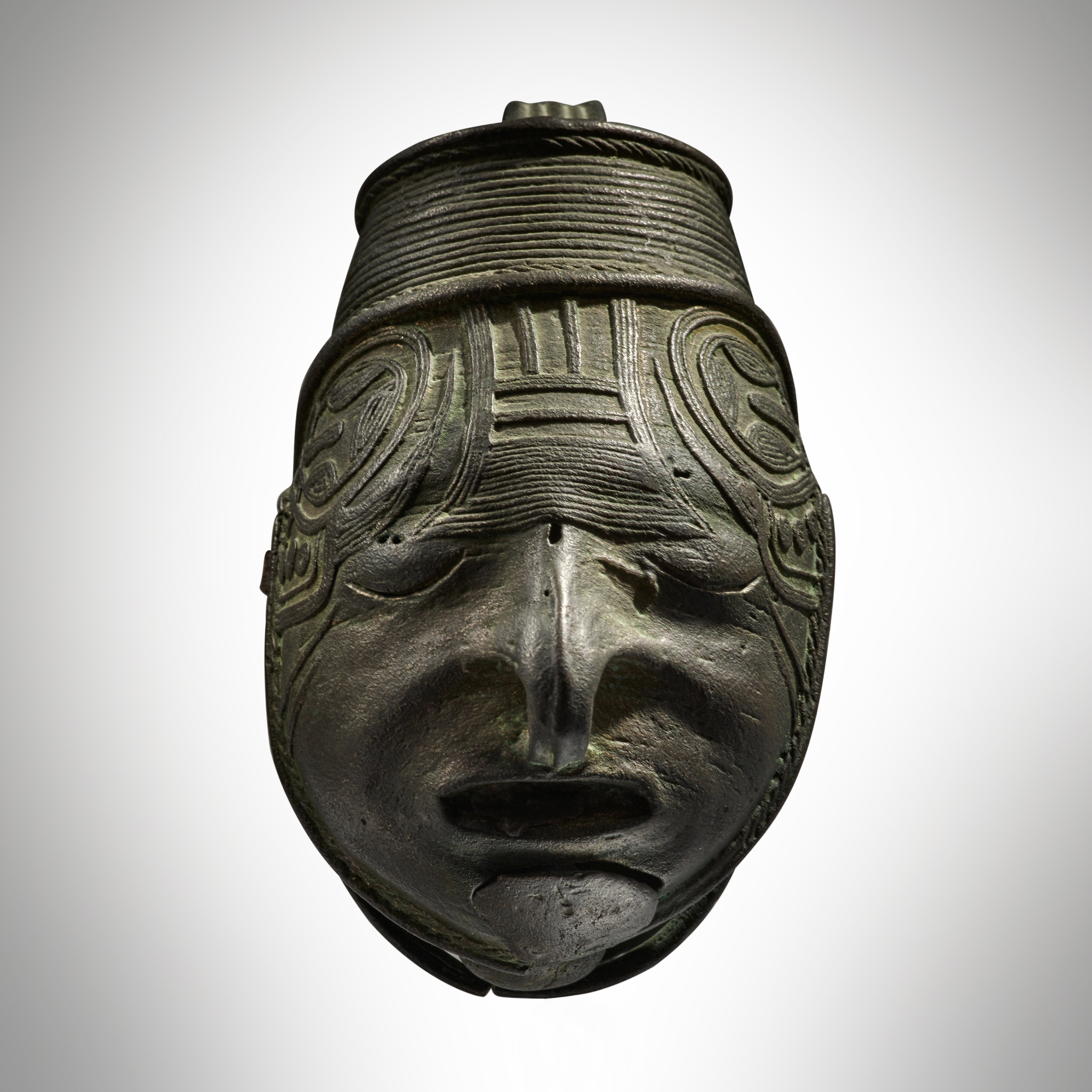 Mixtec Copper Bell of a Head, Late Postclassic, circa AD 1250 - 1521 — Mixtec Copper Bell of a Head, Late Postclassic, circa AD 1250 - 1521