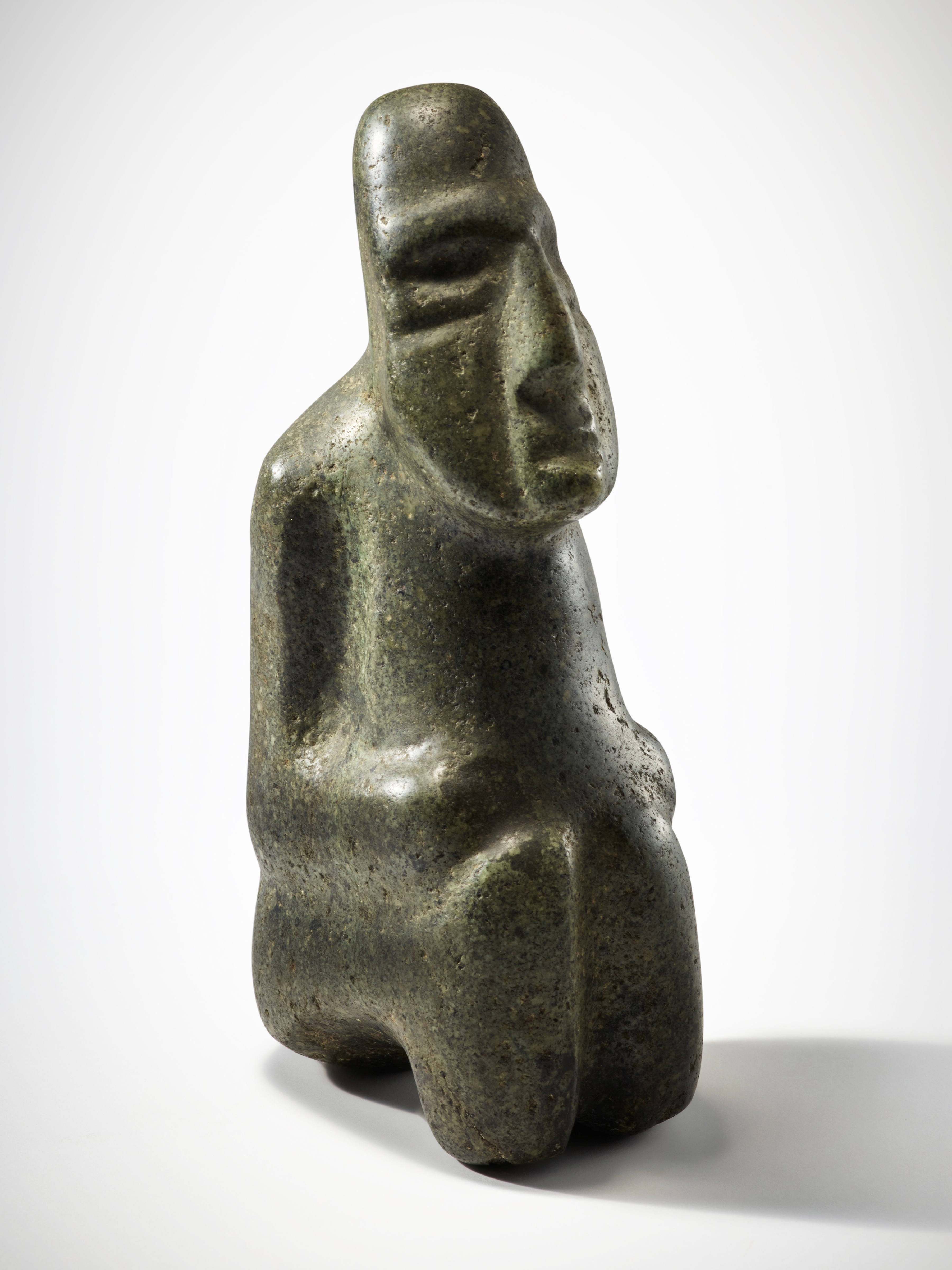 Chontal Stone Seated Figure, Late Preclassic, circa 300 - 100 BC — Chontal Stone Seated Figure, Late Preclassic, circa 300 - 100 BC