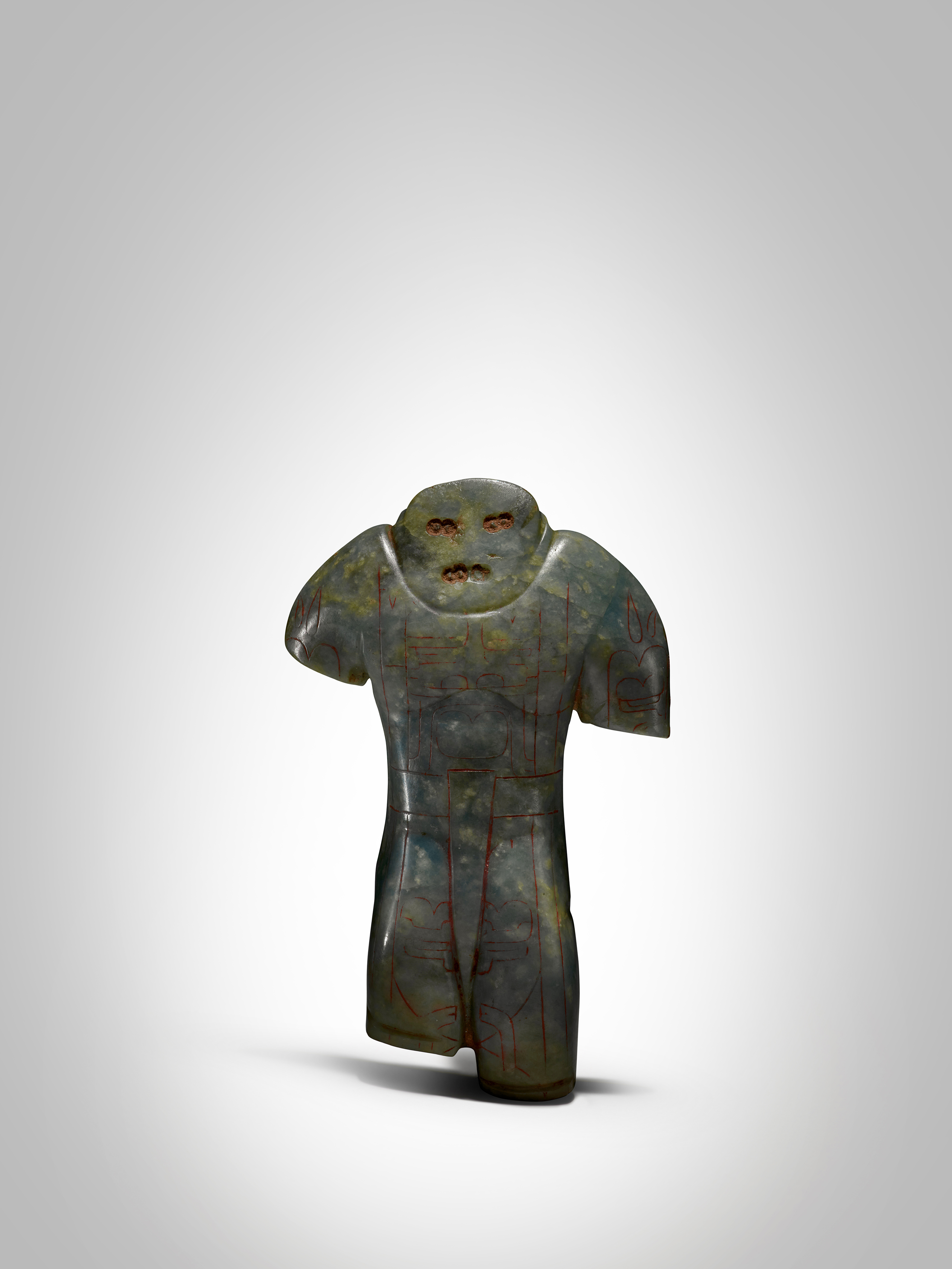 Olmec Jade Incised Torso