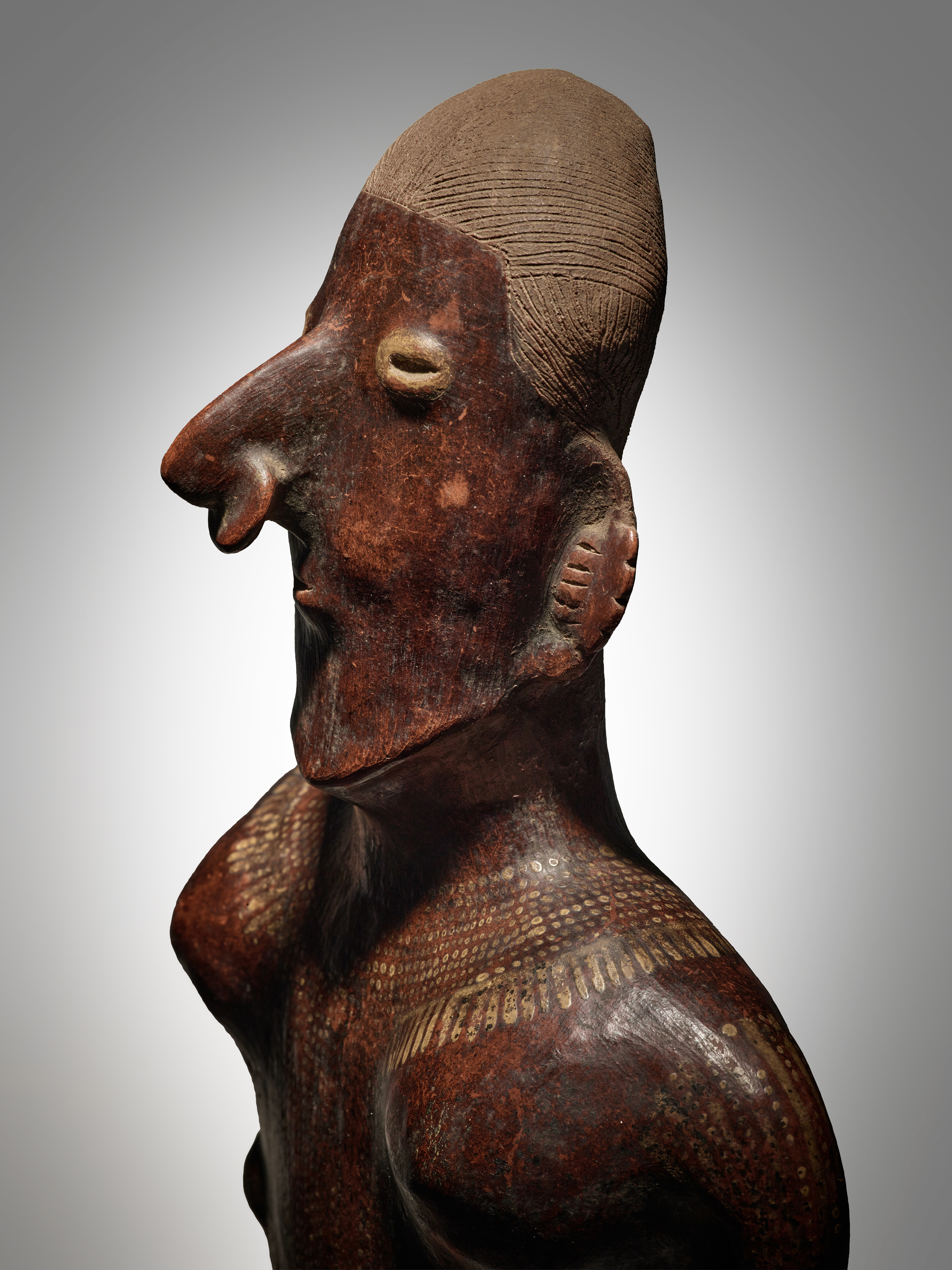 Nayarit Kneeling Female Figure, San Sebastián Red style, Protoclassic, circa 100 BC-AD 250