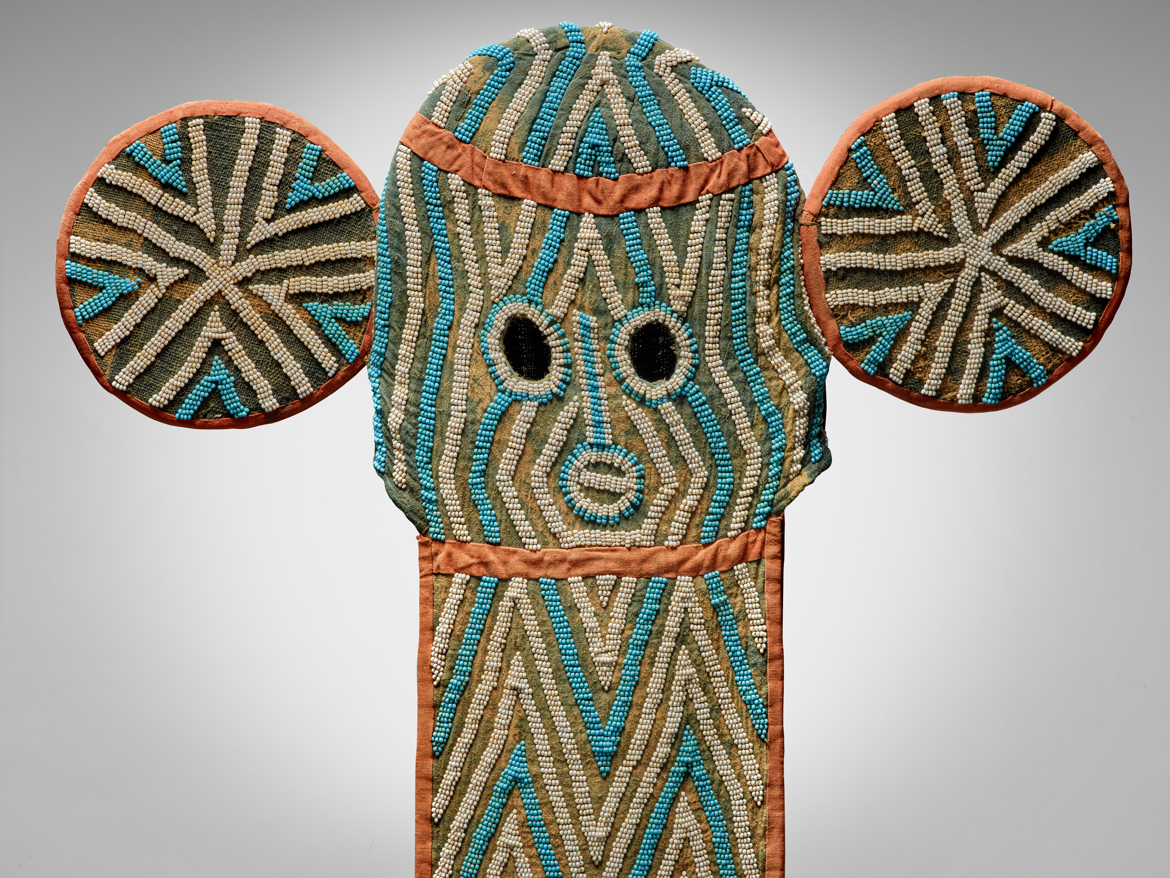 Bamileke Beaded Helmet Mask, Grassfields, Cameroon — Bamileke Beaded Helmet Mask, Grassfields, Cameroon