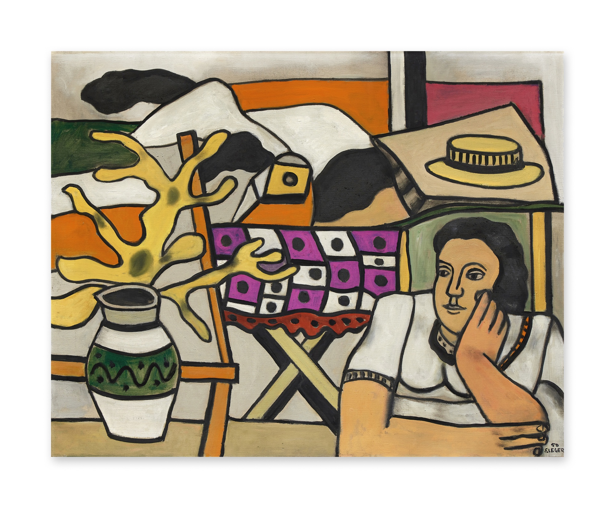 Fernand Léger — Une femme brune et une plante jaune