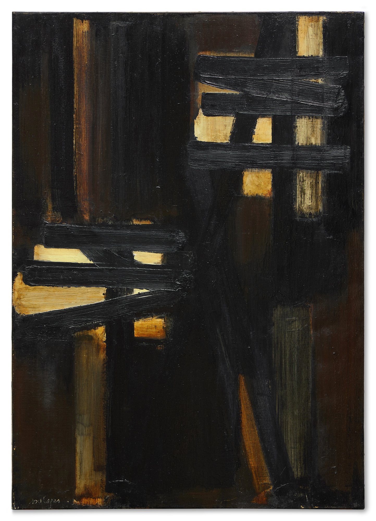 Pierre Soulages — Peinture 92 x 65 cm. 7 février 1954