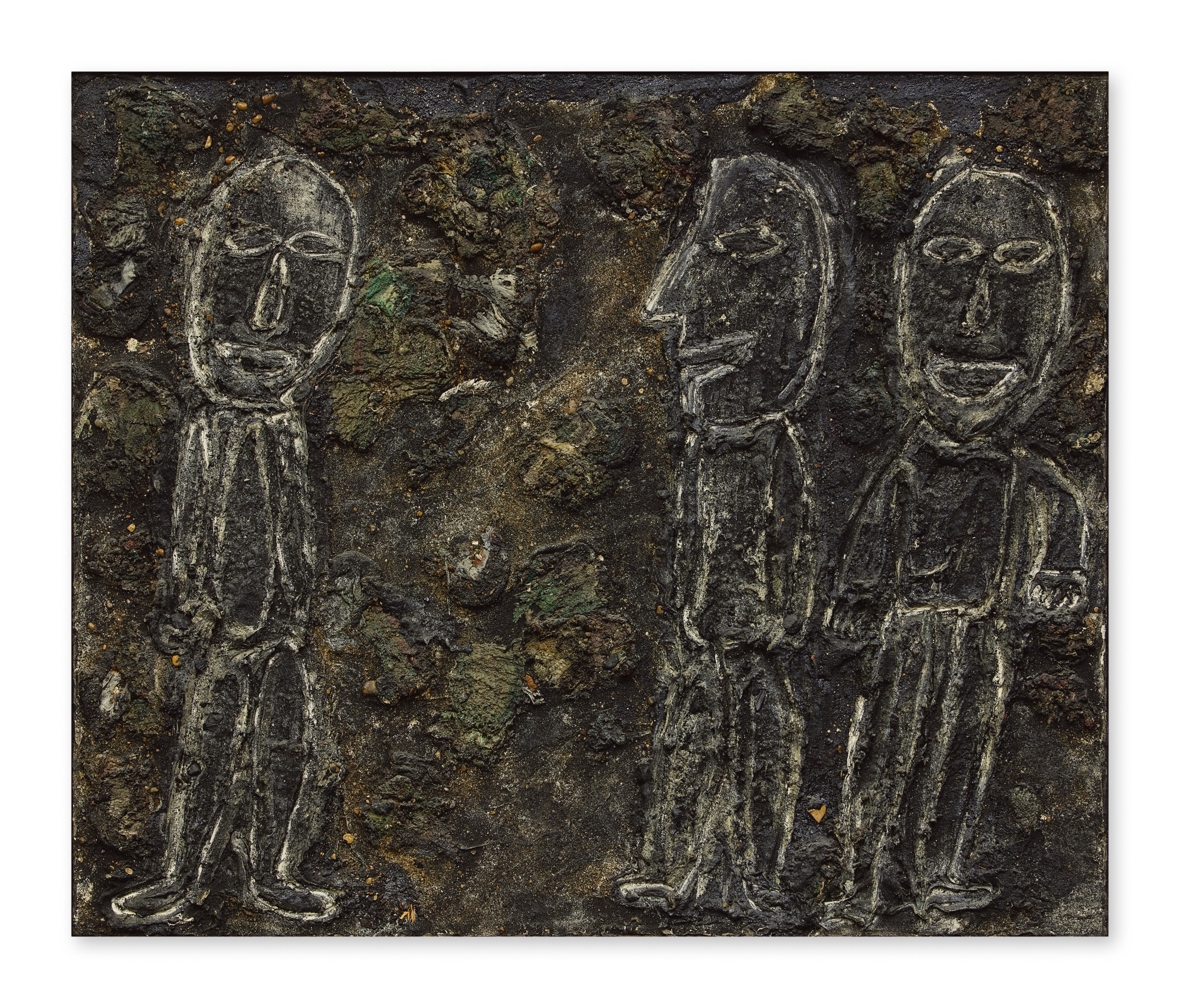 Jean Dubuffet — Scène dans un paysage de rochers, ou Trois malandrins dans les rochers