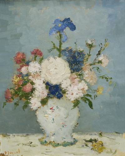 Floral Still Life with White Vase