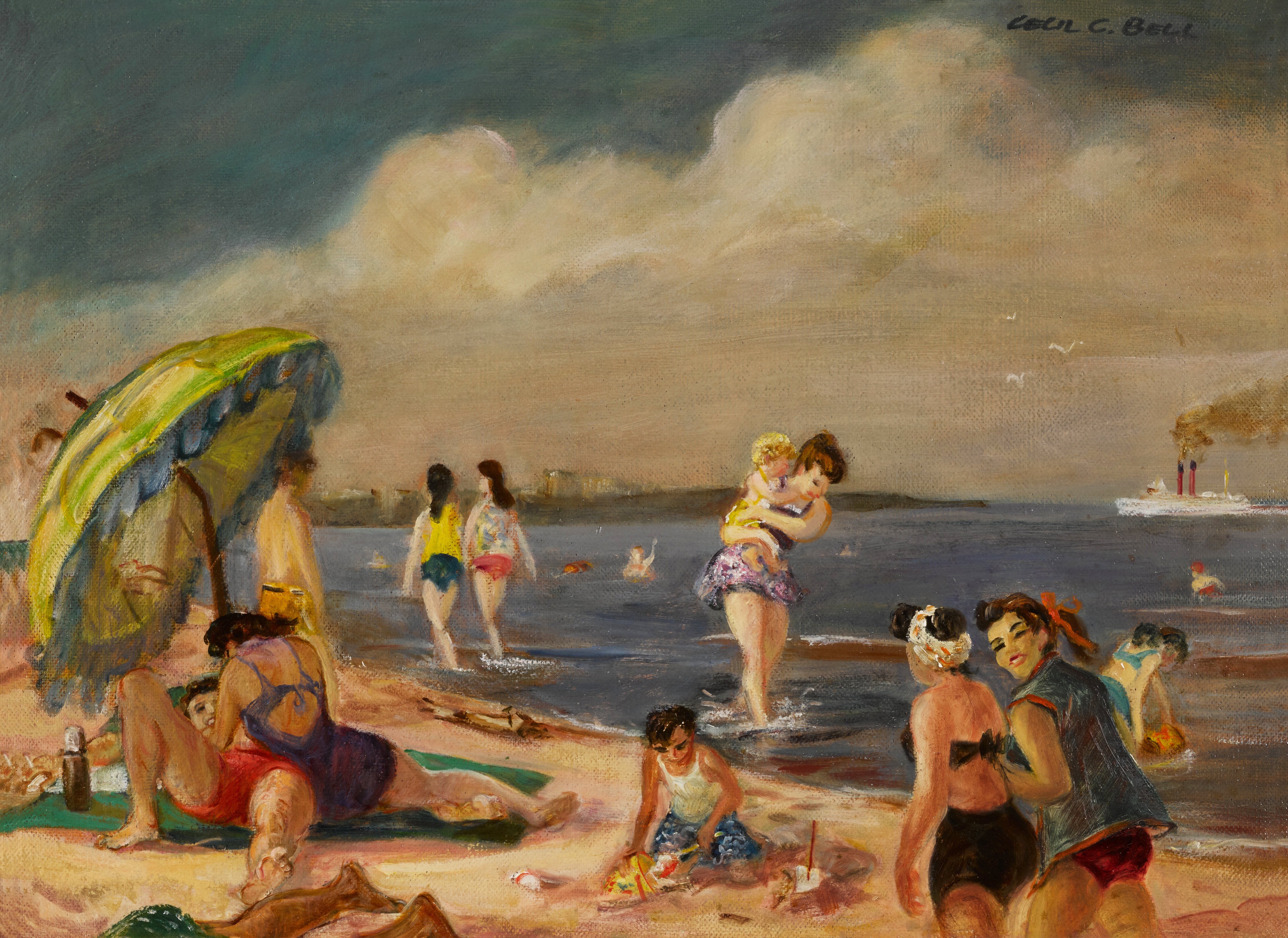 Cecil Bell — Beach Scene