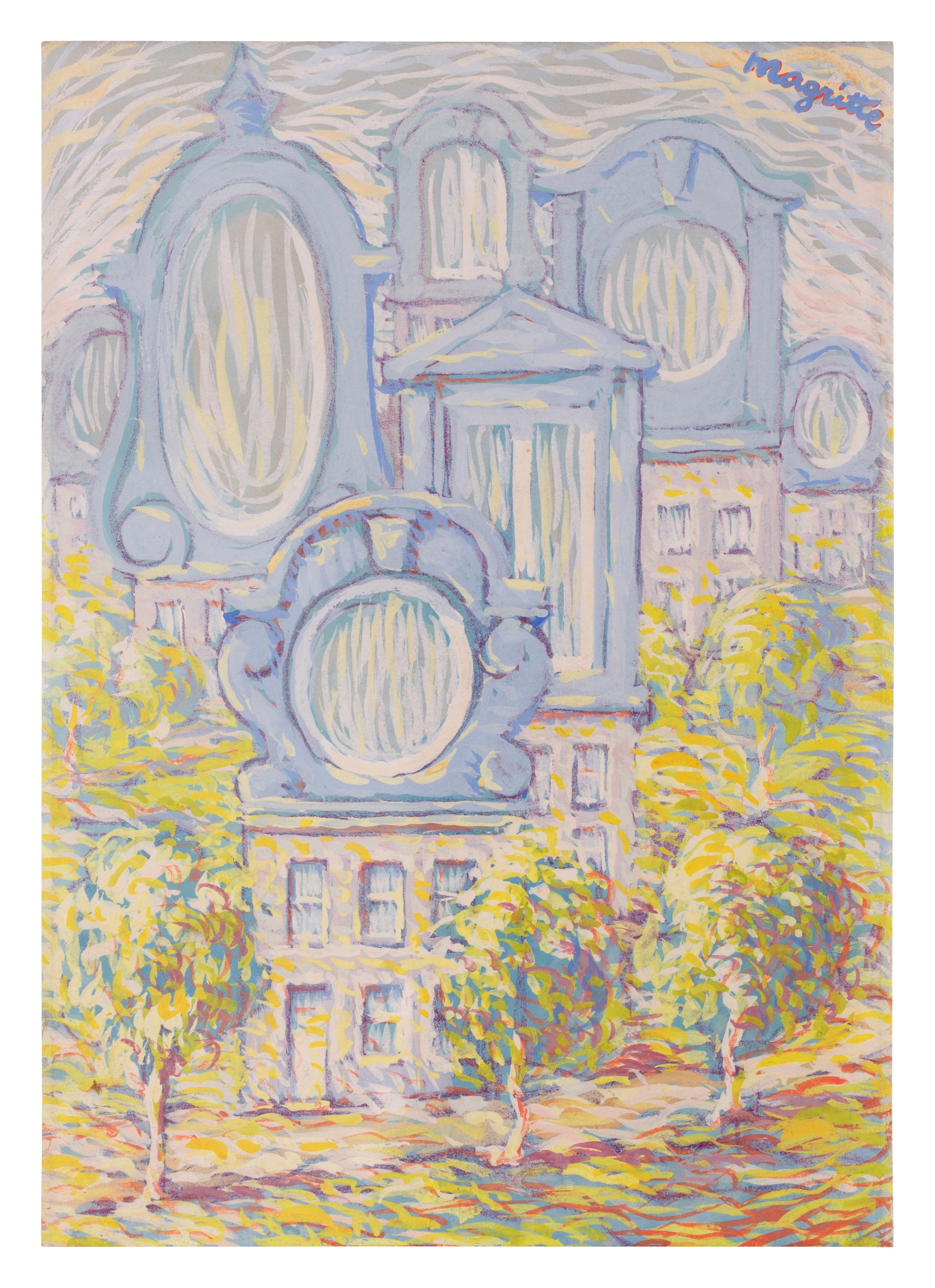 René Magritte — Les Yeux bleus