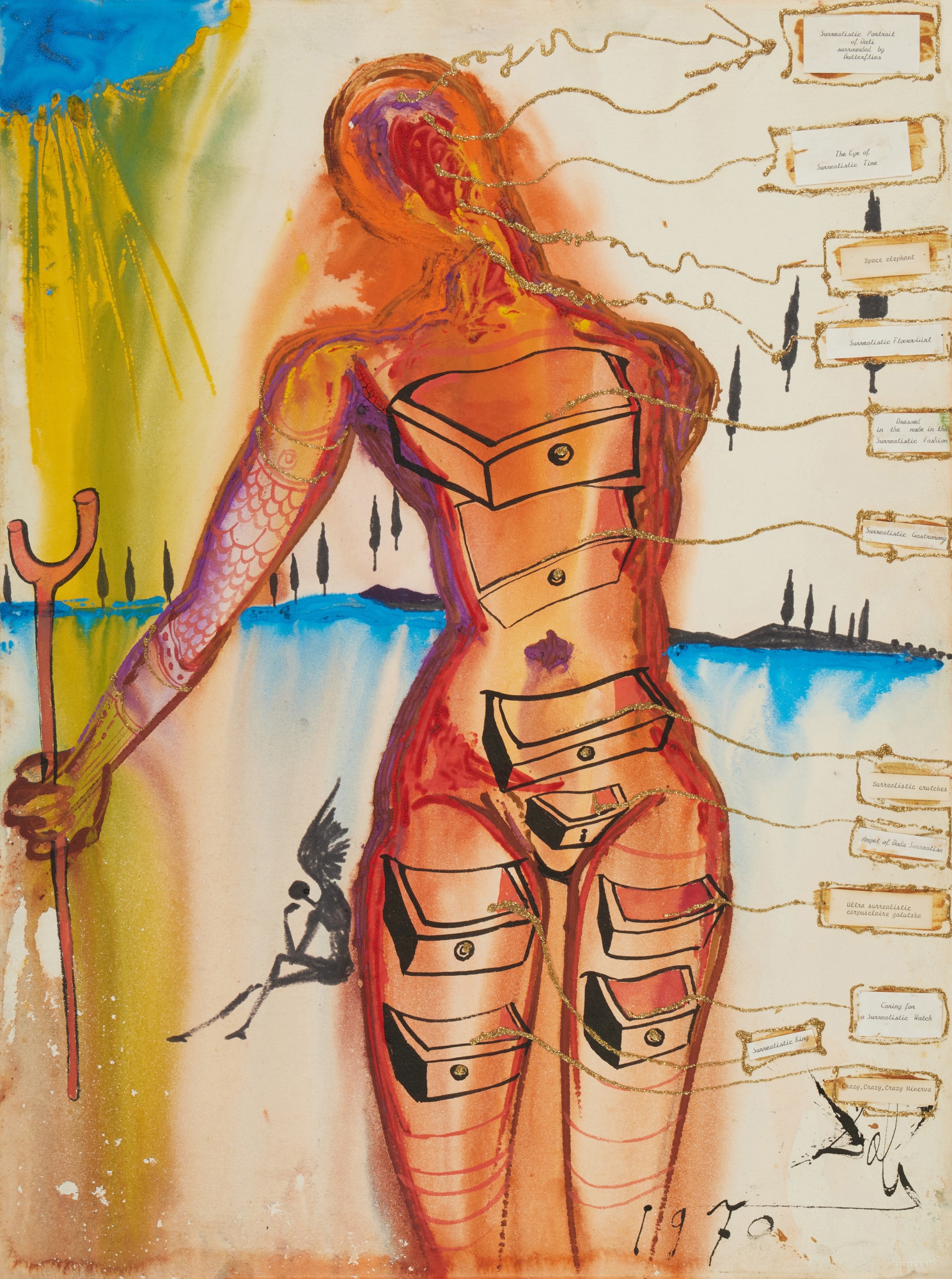 Salvador Dalí — Memories of Surrealism, connu aussi comme Aube à Port Lligat ou Port Lligat (Vénus aux tiroirs)