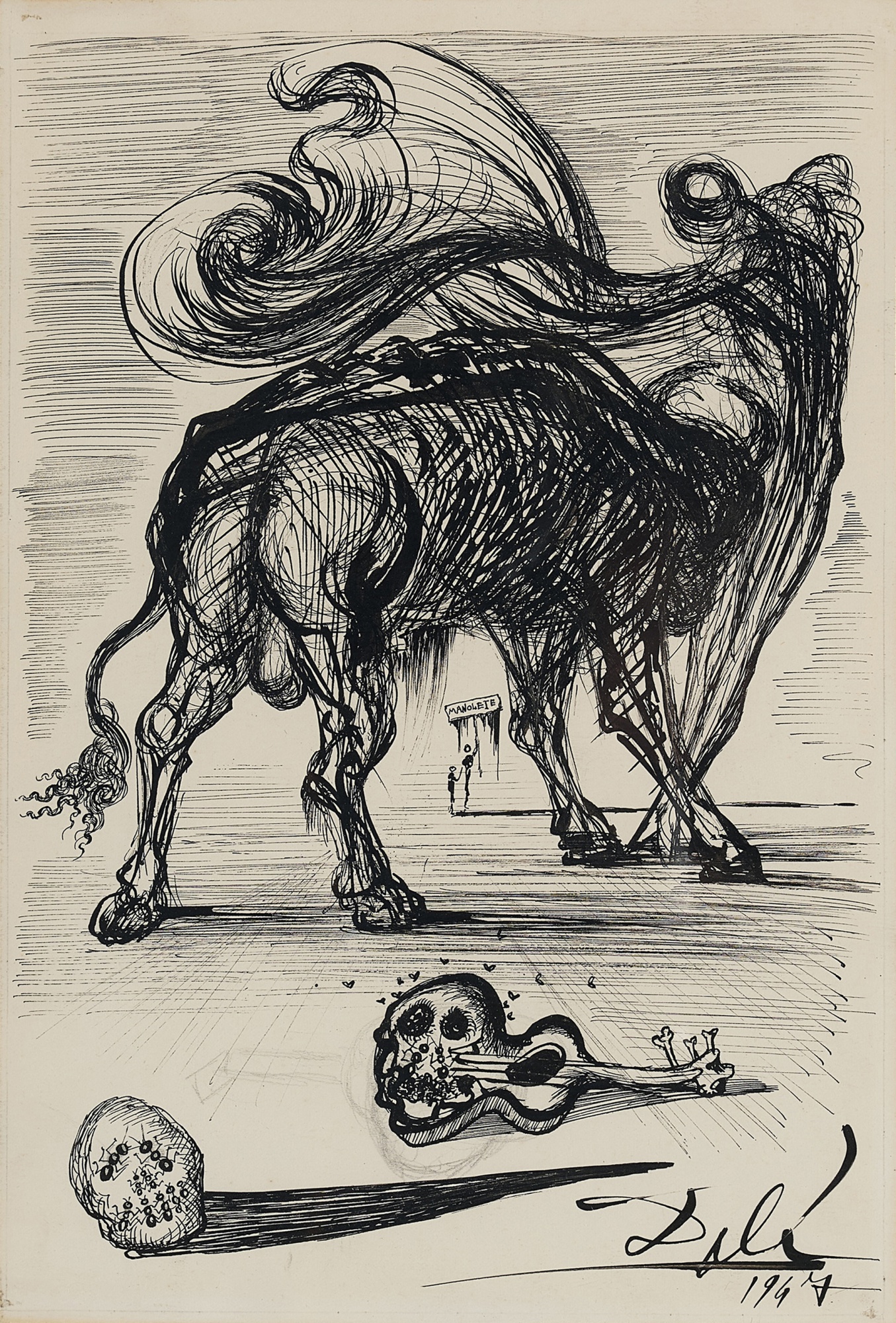 Salvador Dalí — Manolete, illustration pour l'ouvrage de Billy Rose Wine, Women and Words