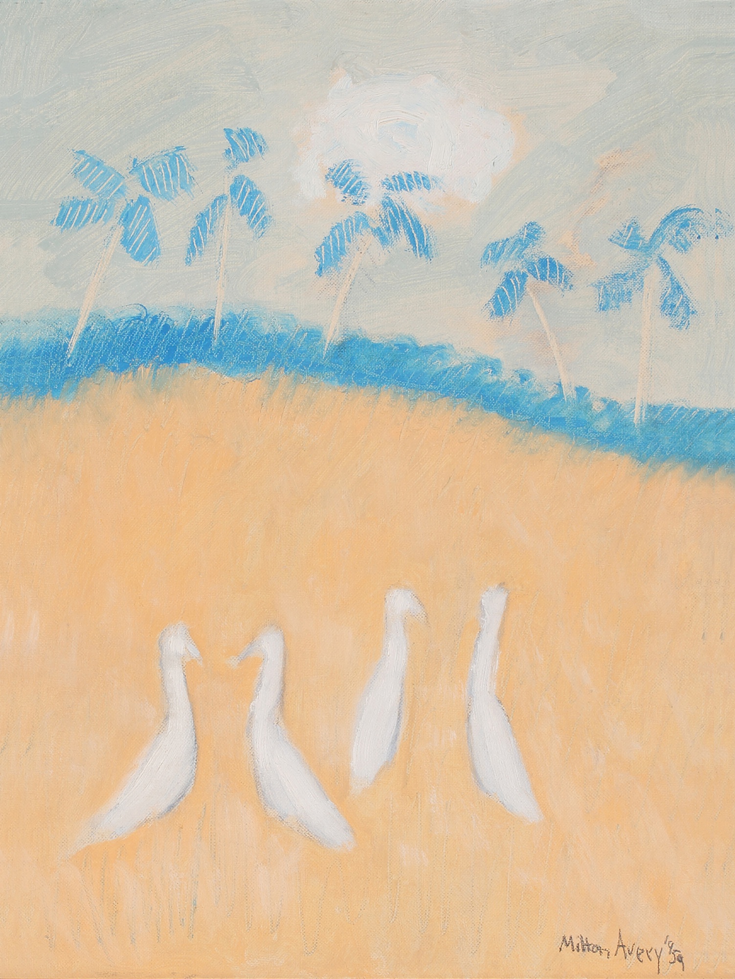 Milton Avery — Herons and Palms