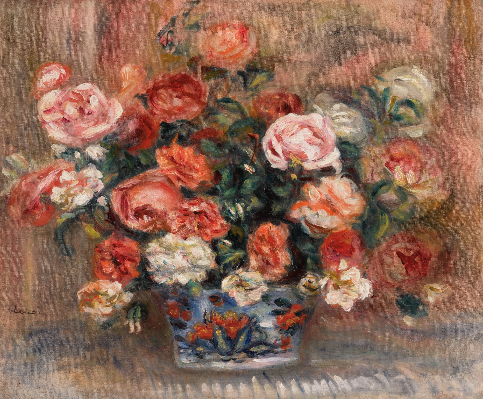 Pierre-Auguste Renoir — Vase de roses